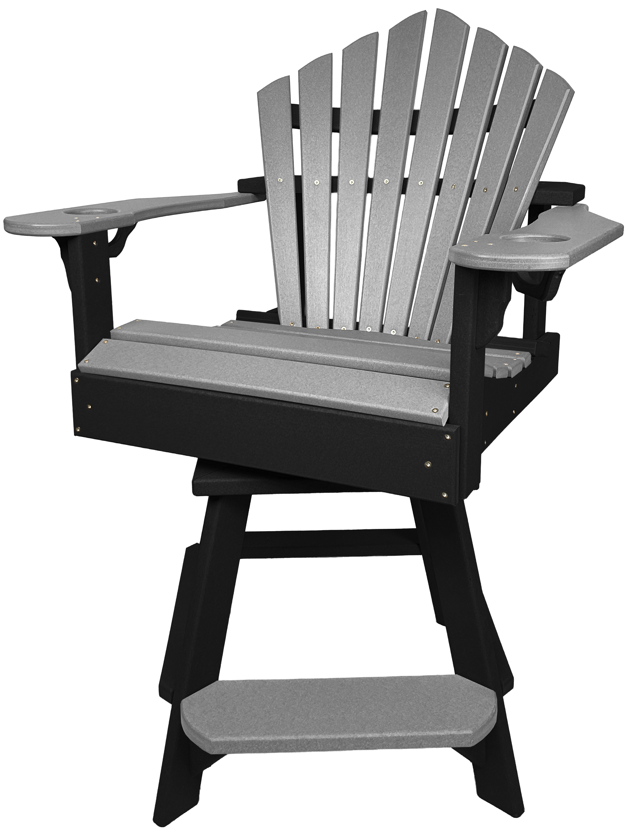 7-Piece 60”rd. Bridgewater Counter Swivels With Built In Cupholders Set