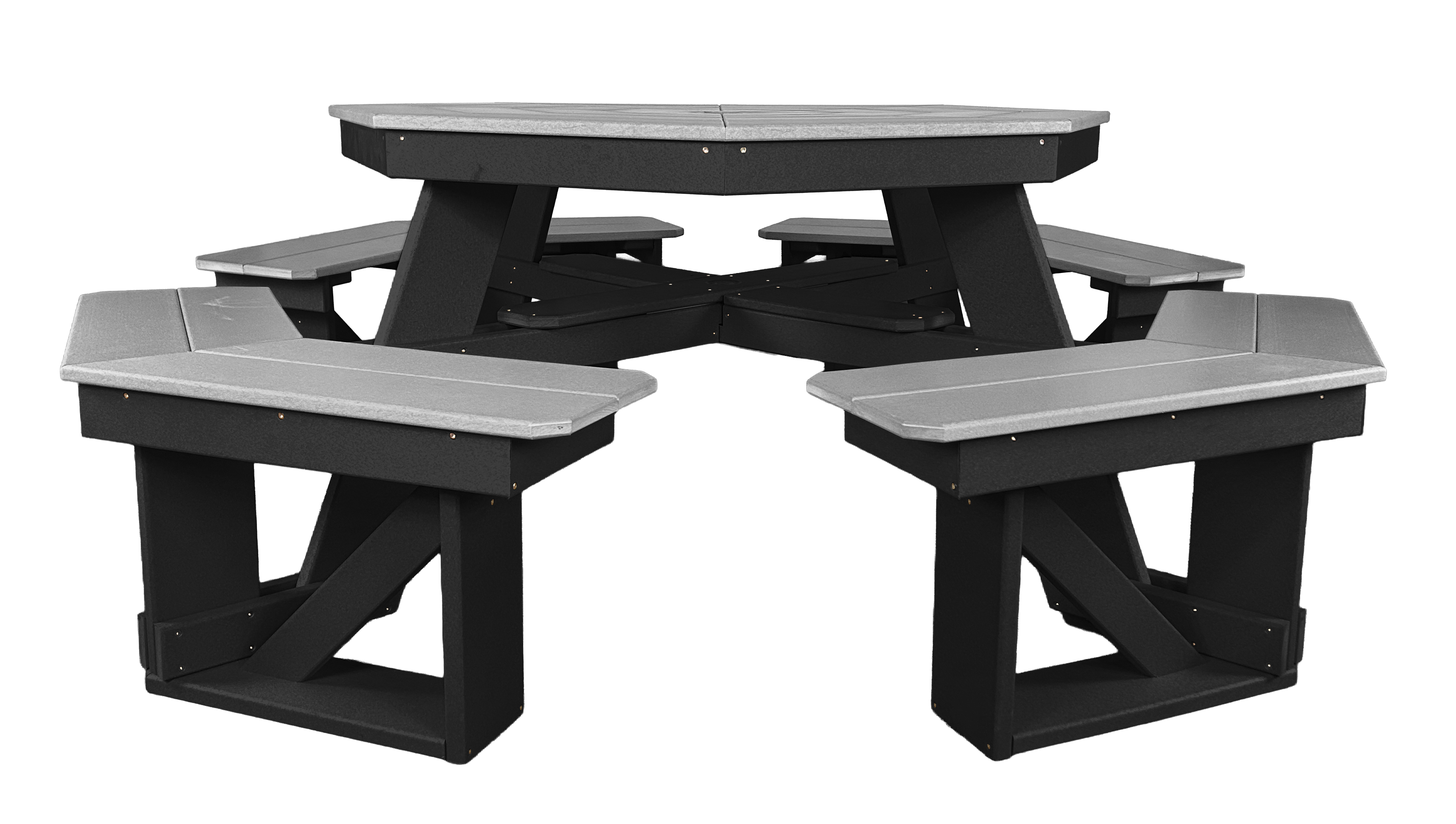 8-Person Hillside Octagon Table With Umbrella Hole & Plug