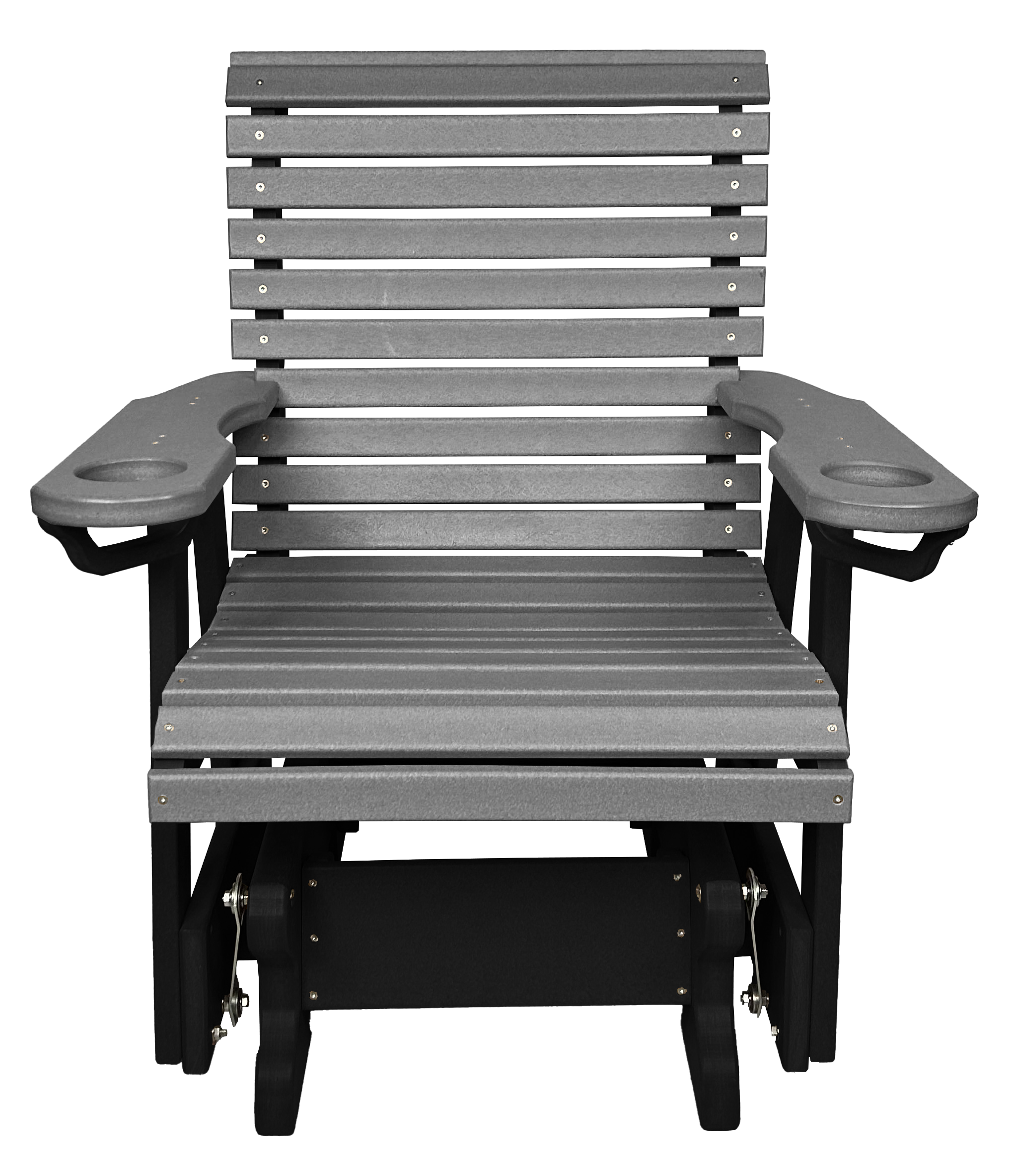 Set of 6 - Rolled Back Single Gliders With Built In Cup Holders