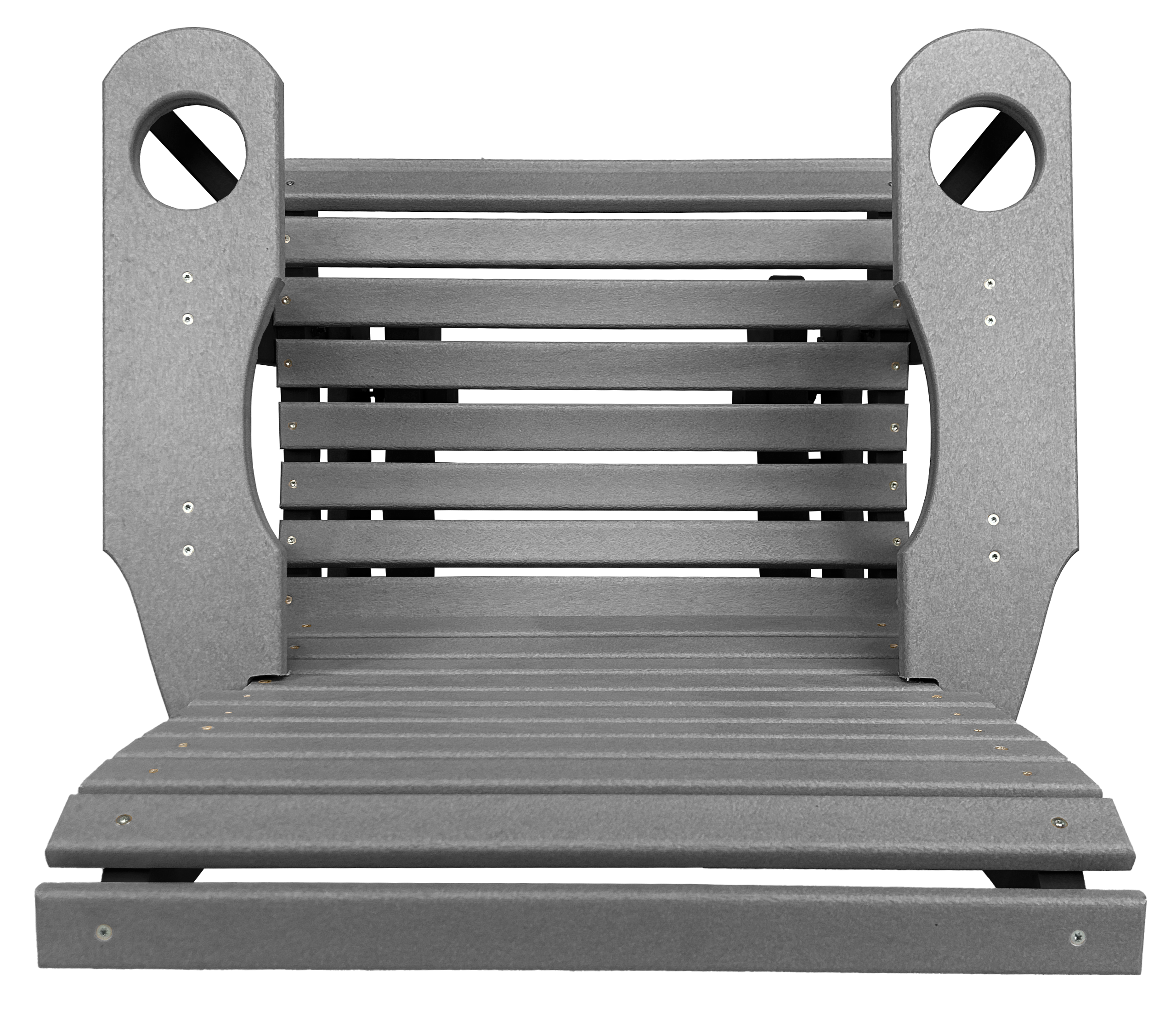 Set of 6 - Rolled Back Single Gliders With Built In Cup Holders
