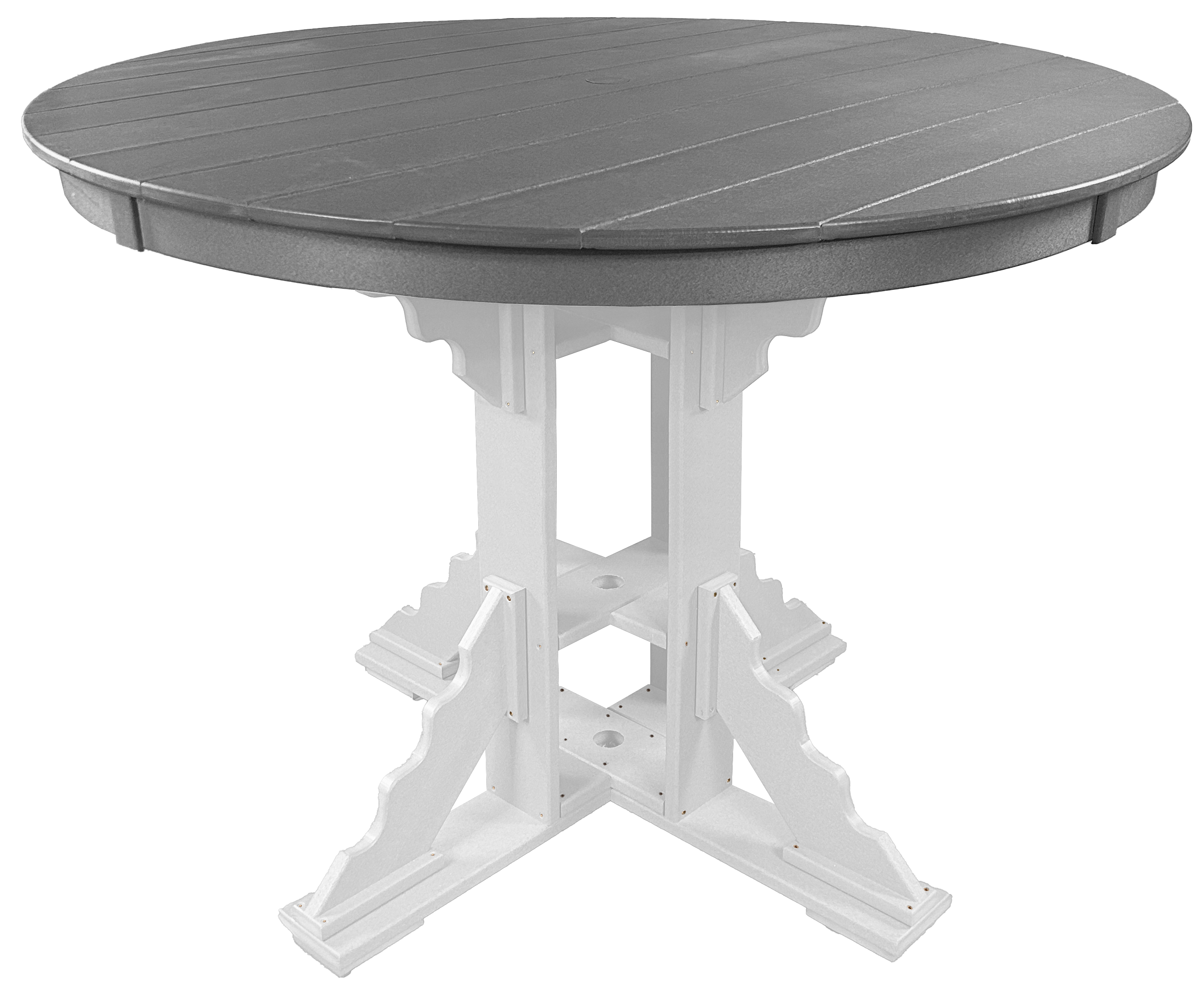 7-Piece 60”rd. Bridgewater Counter Set With Built In Cupholders
