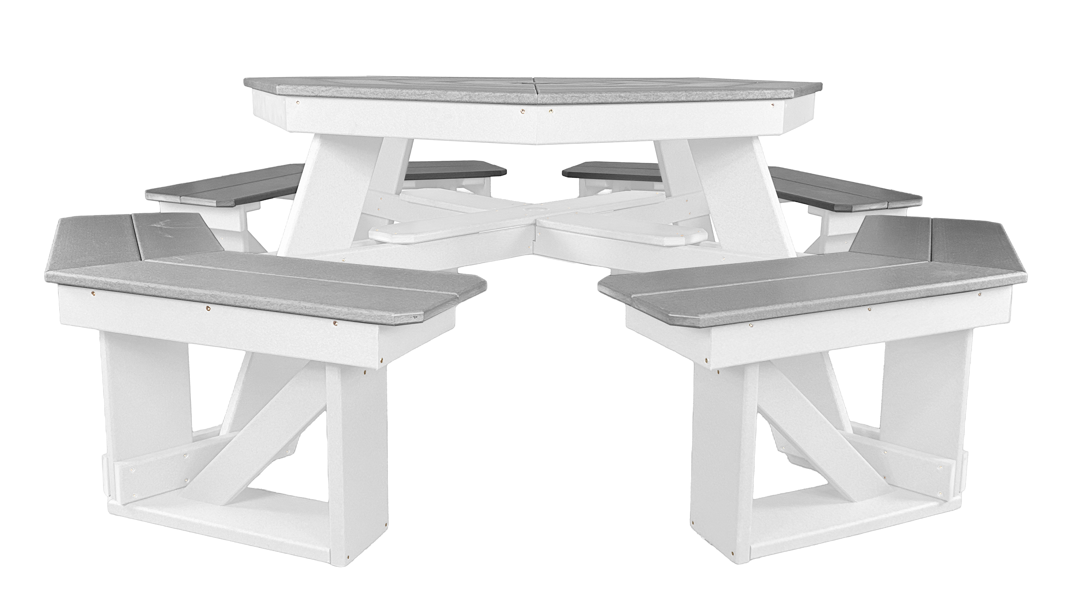 8-Person Hillside Octagon Table With Umbrella Hole & Plug