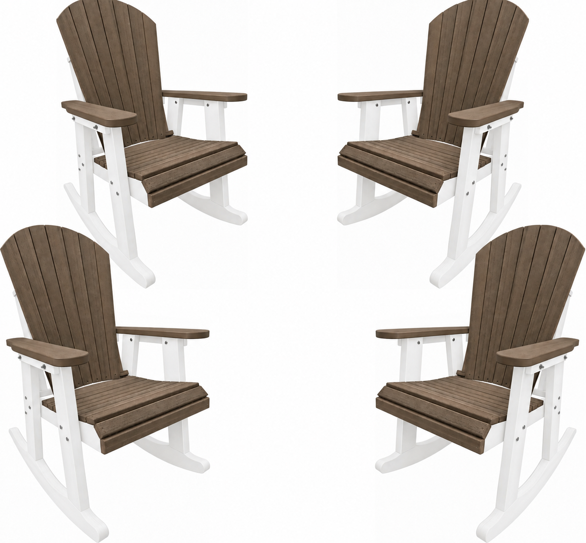 Set of 4 Adirondack Porch Rockers Lakeside Collection