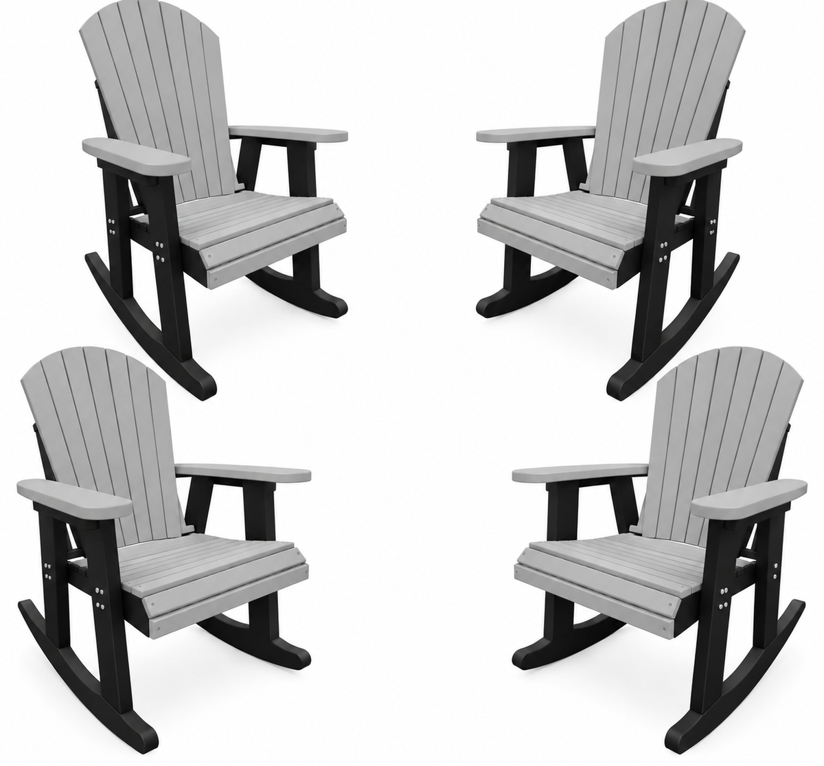 Set of 4 Adirondack Porch Rockers Lakeside Collection