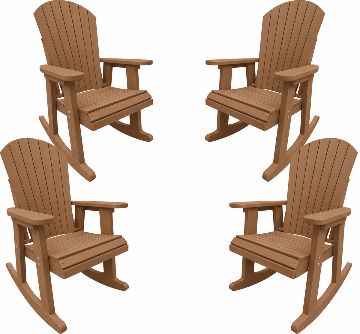 Set of 4 Adirondack Porch Rockers Lakeside Collection