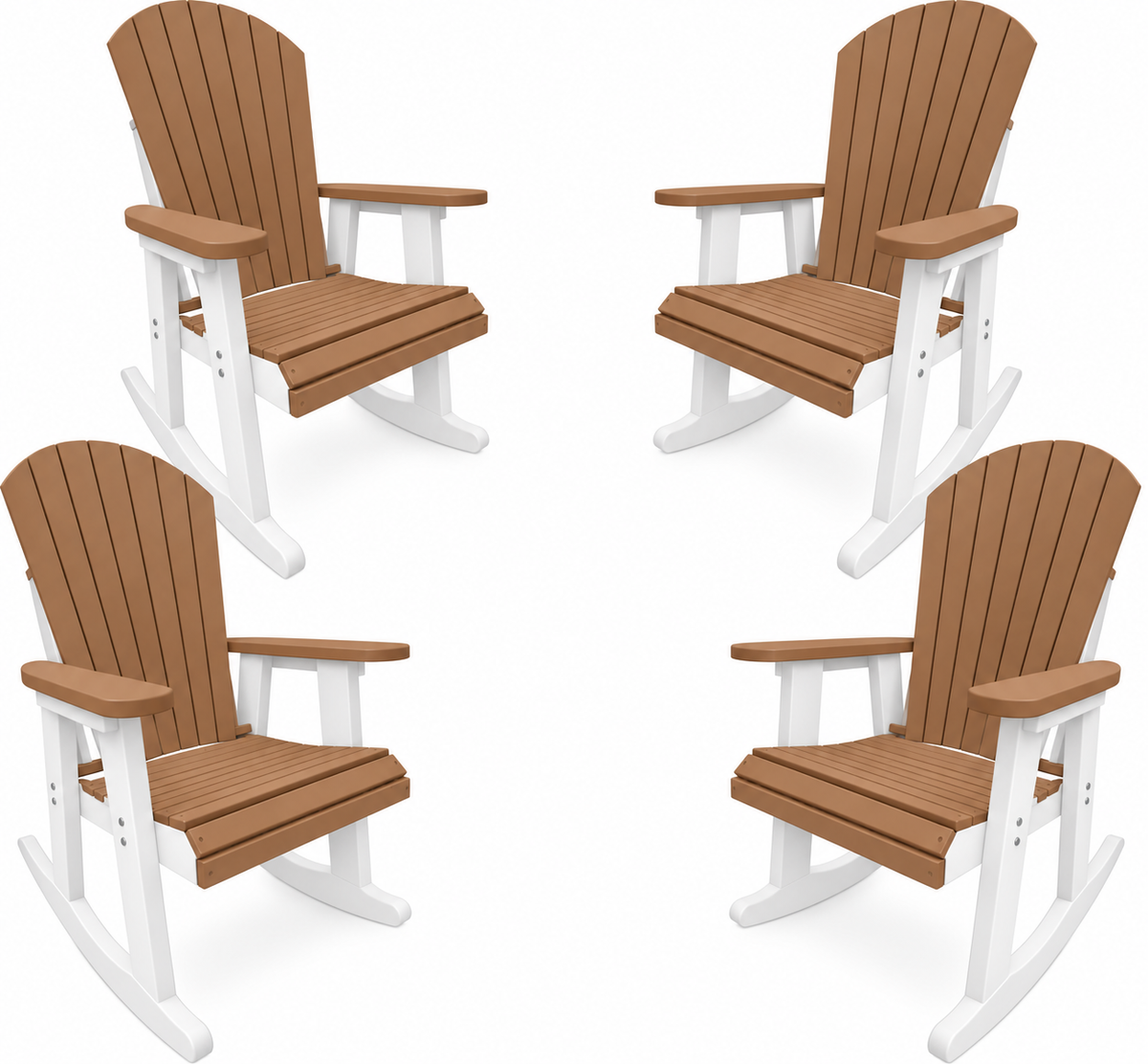 Set of 4 Adirondack Porch Rockers Lakeside Collection