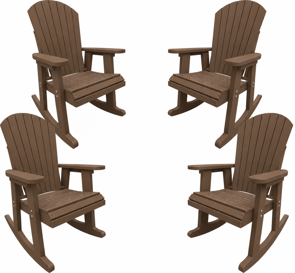 Set of 4 Adirondack Porch Rockers Lakeside Collection