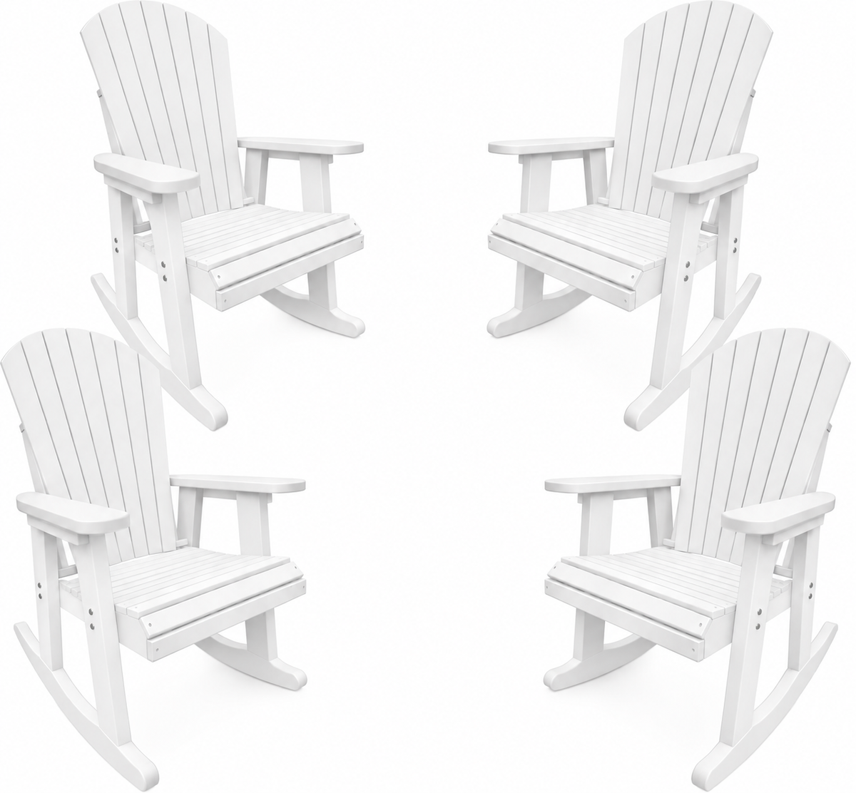 Set of 4 Adirondack Porch Rockers Lakeside Collection