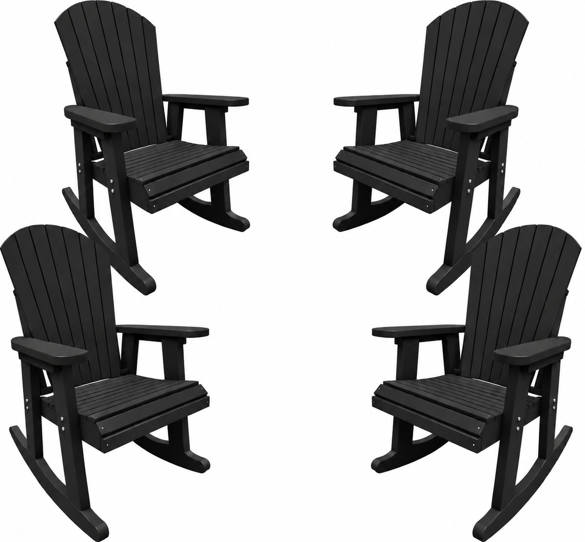 Set of 4 Adirondack Porch Rockers Lakeside Collection