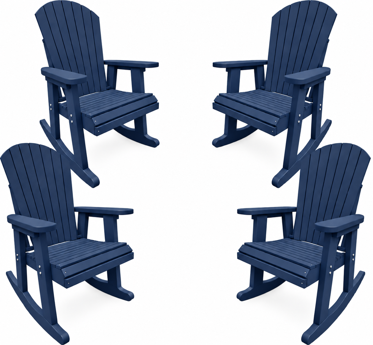 Set of 4 Adirondack Porch Rockers Lakeside Collection
