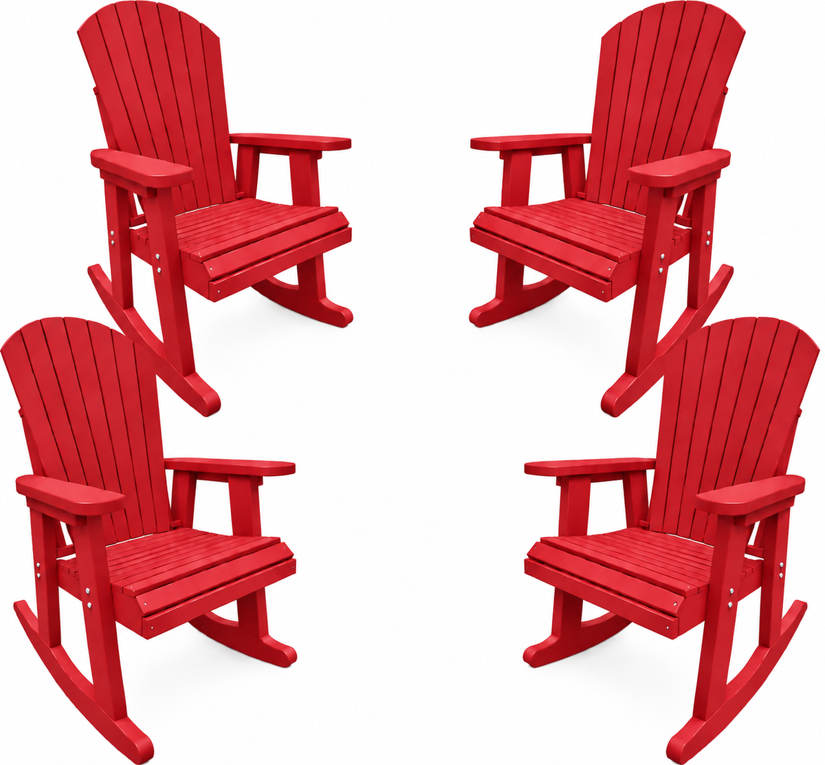 Set of 4 Adirondack Porch Rockers Lakeside Collection