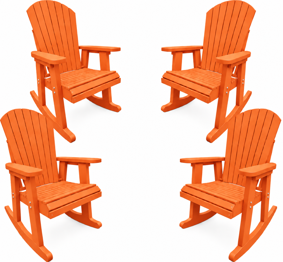 Set of 4 Adirondack Porch Rockers Lakeside Collection