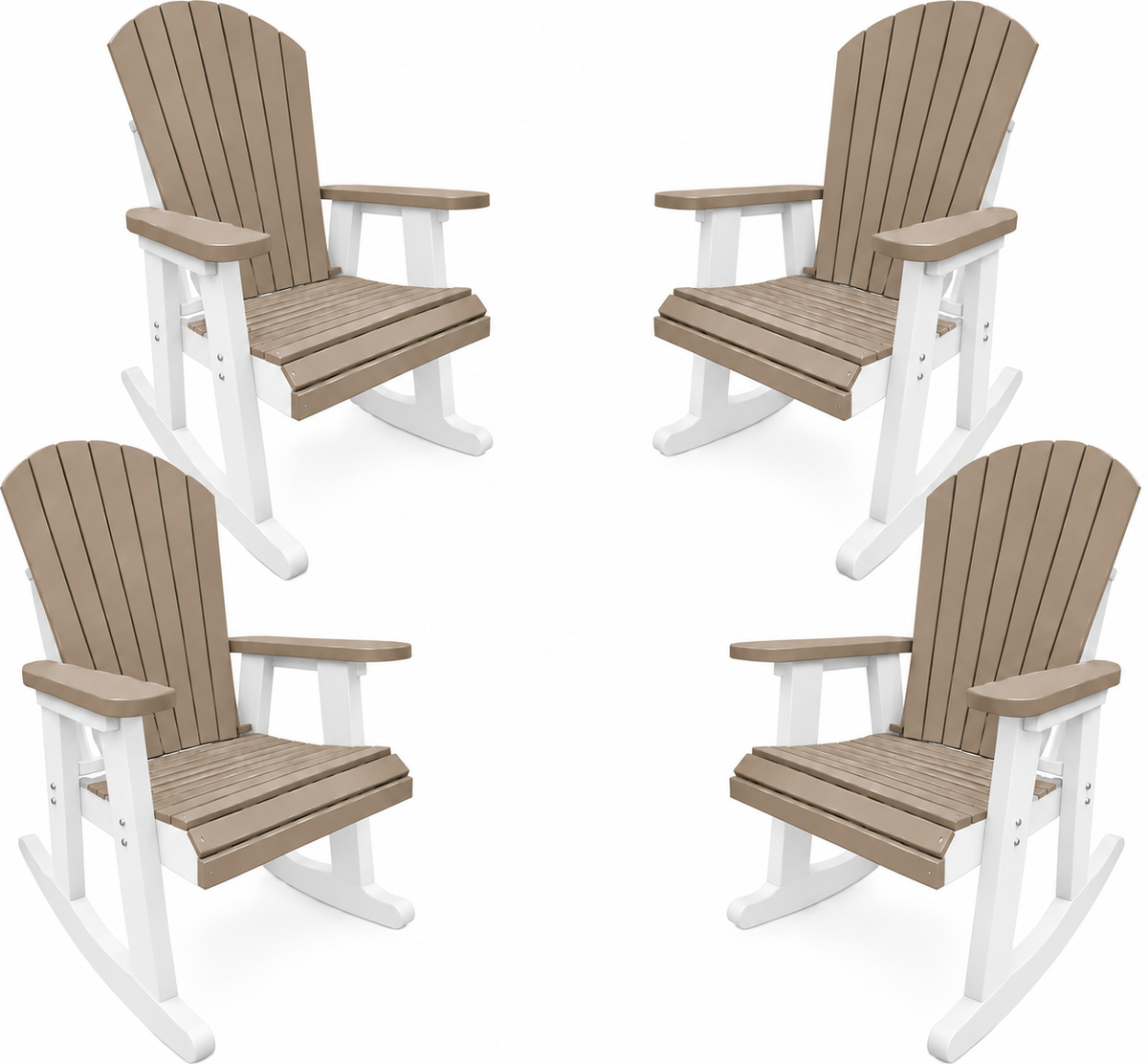 Set of 4 Adirondack Porch Rockers Lakeside Collection