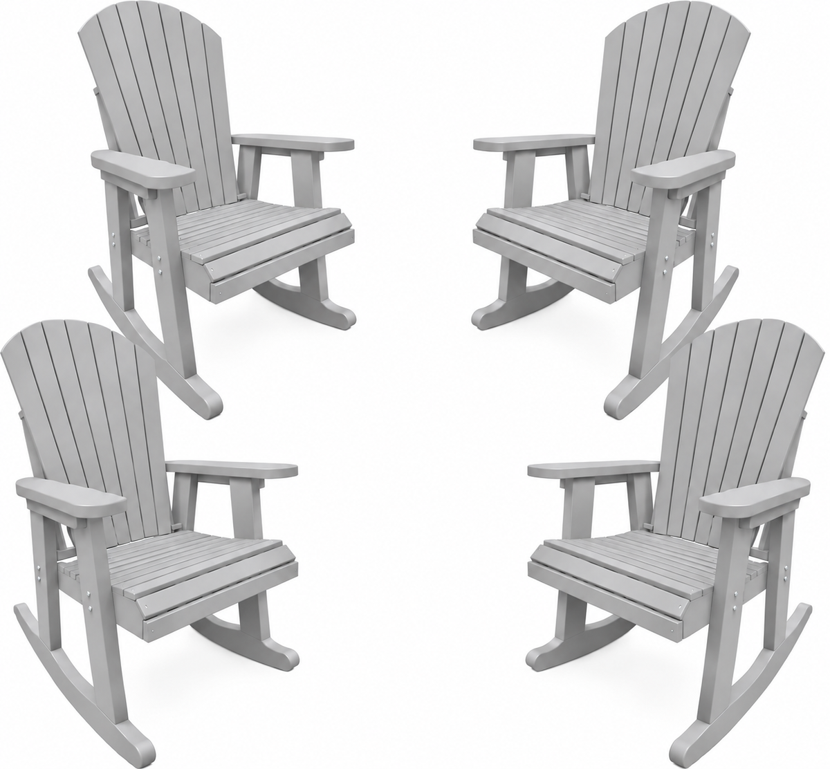 Set of 4 Adirondack Porch Rockers Lakeside Collection