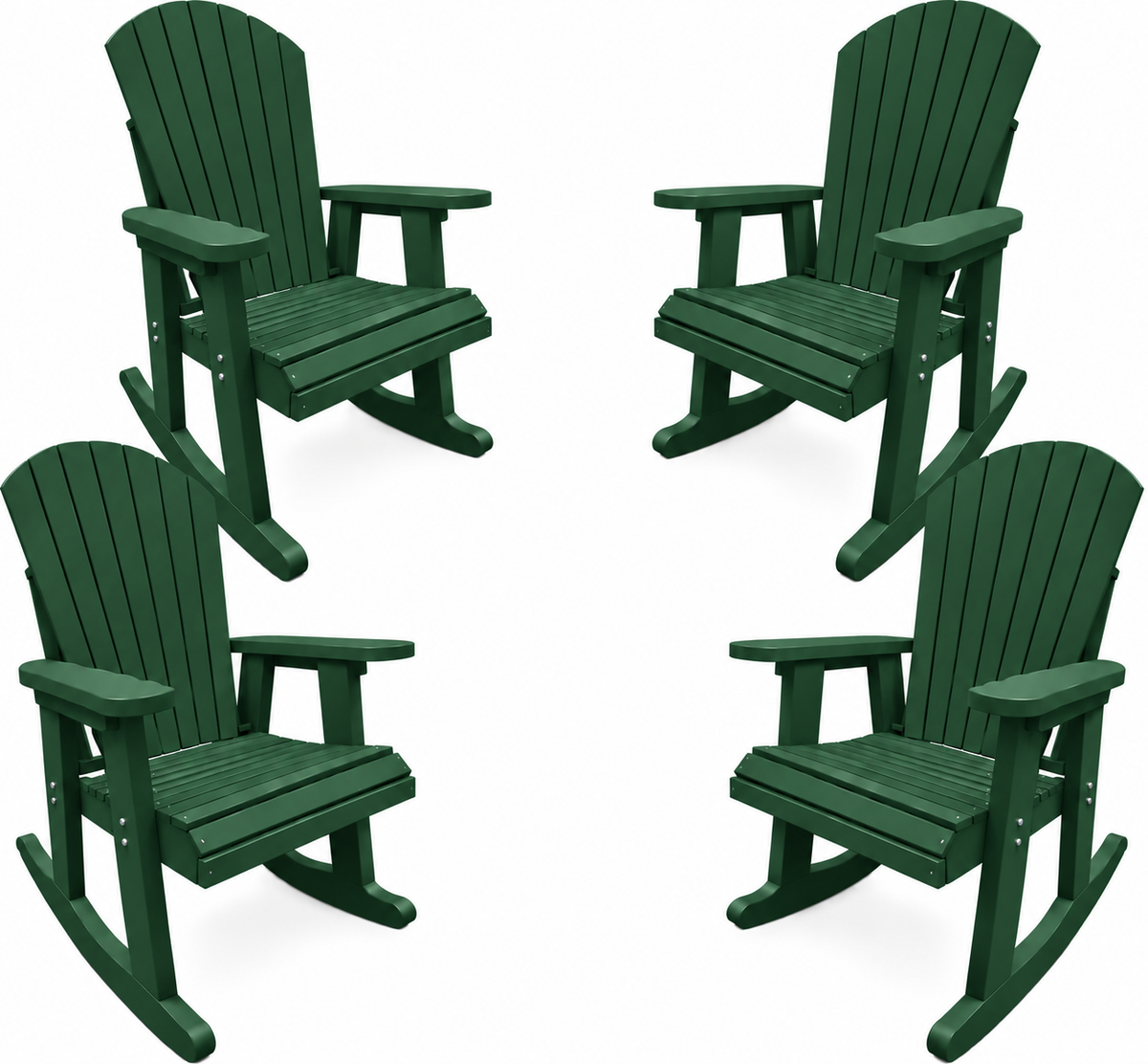 Set of 4 Adirondack Porch Rockers Lakeside Collection