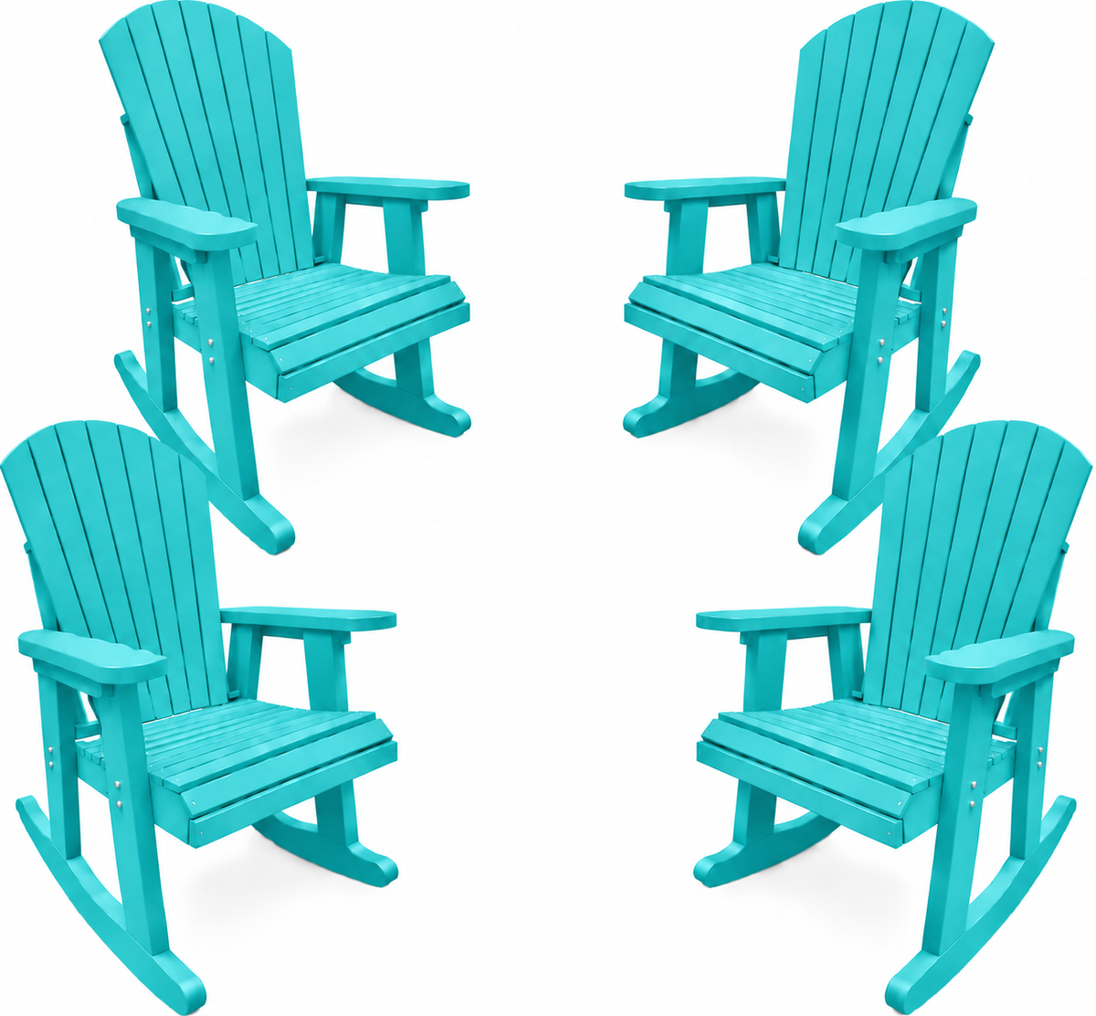 Set of 4 Adirondack Porch Rockers Lakeside Collection