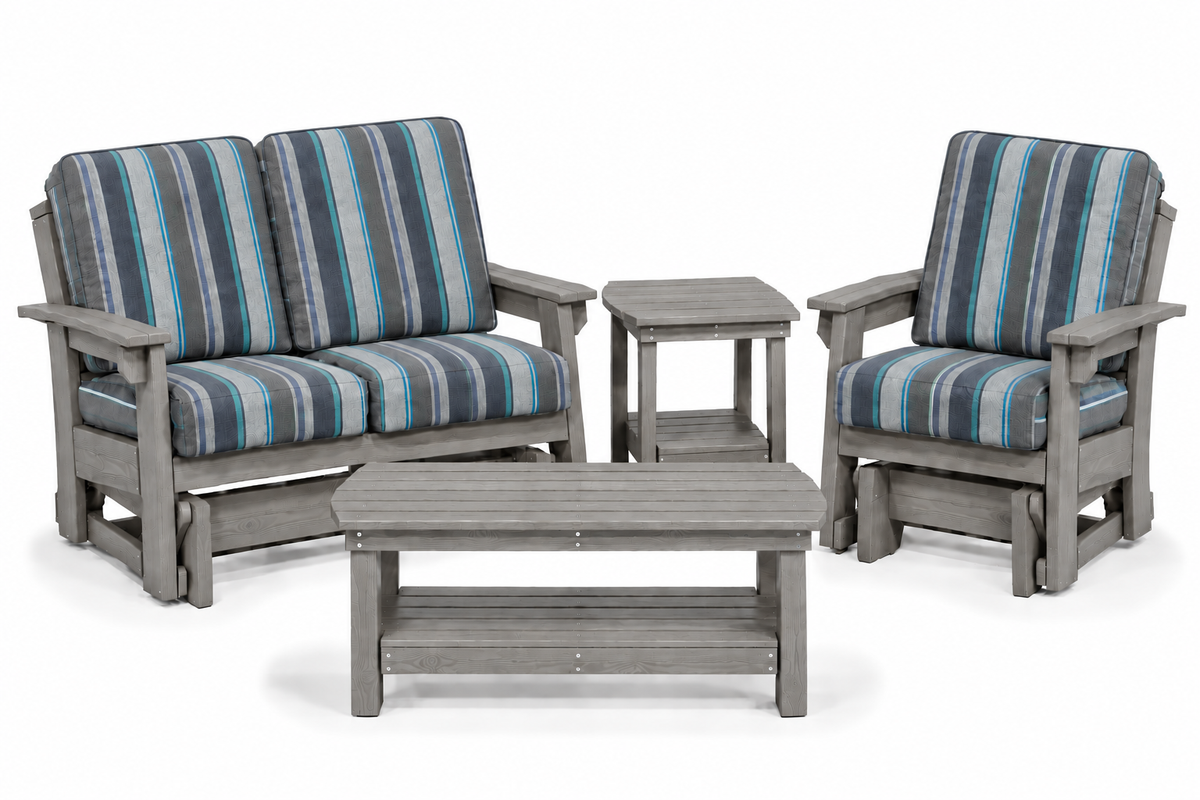 4- Piece Malibu Lounge Gliders Set - Sunbrella® Fabric