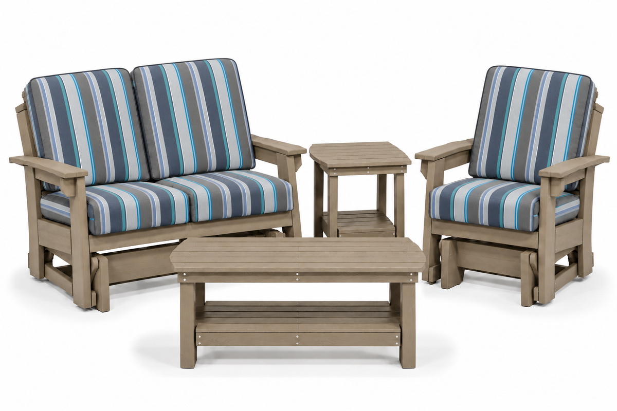 4- Piece Malibu Lounge Gliders Set - Sunbrella® Fabric