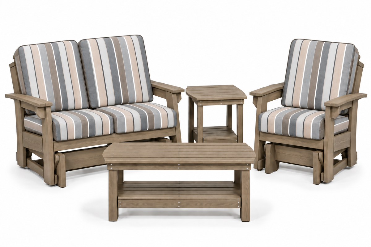 4- Piece Malibu Lounge Gliders Set - Sunbrella® Fabric