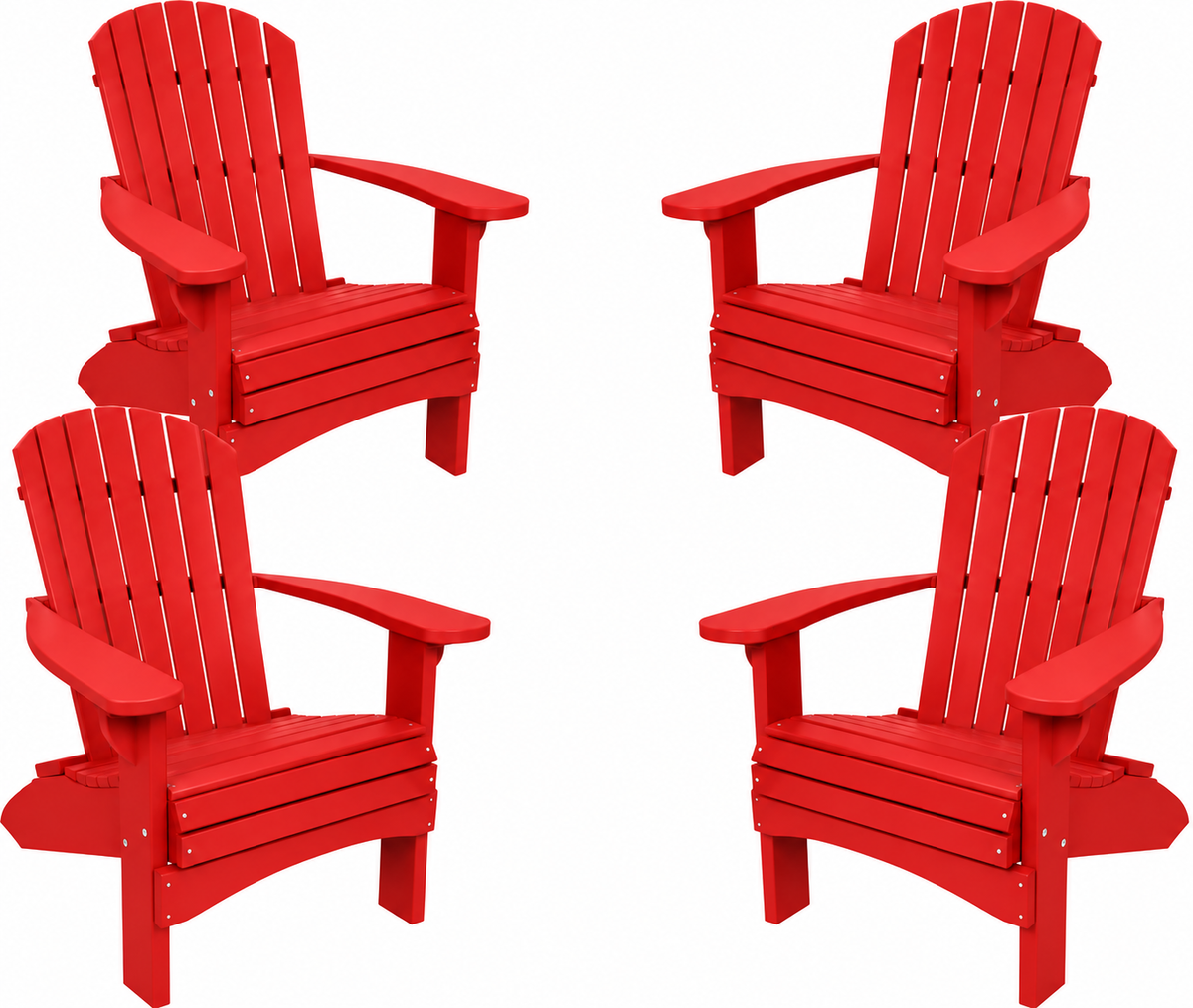Set of 4 Adirondack Chairs Original King Size