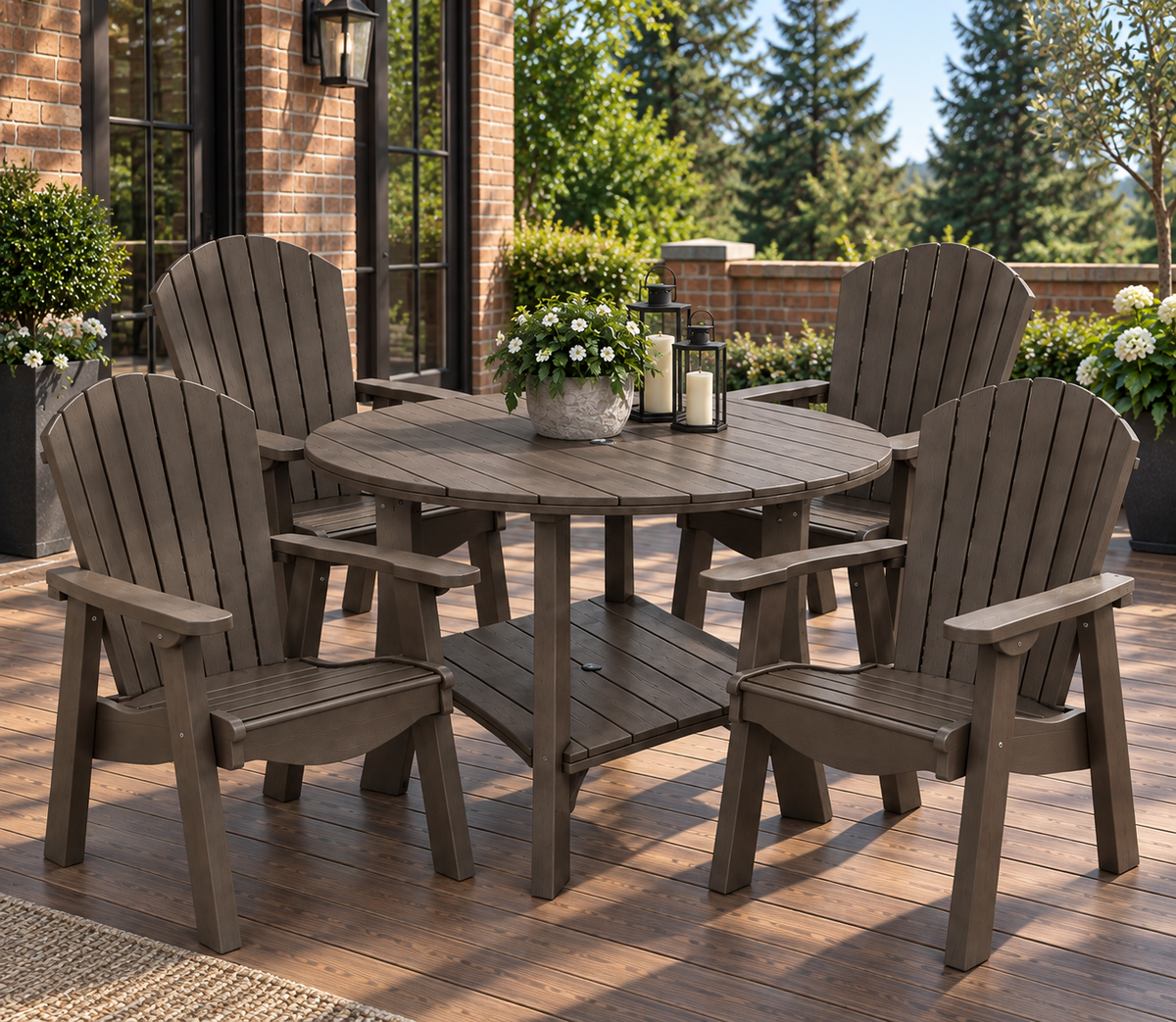 5-Piece Harmony Adirondack Dining Table Set