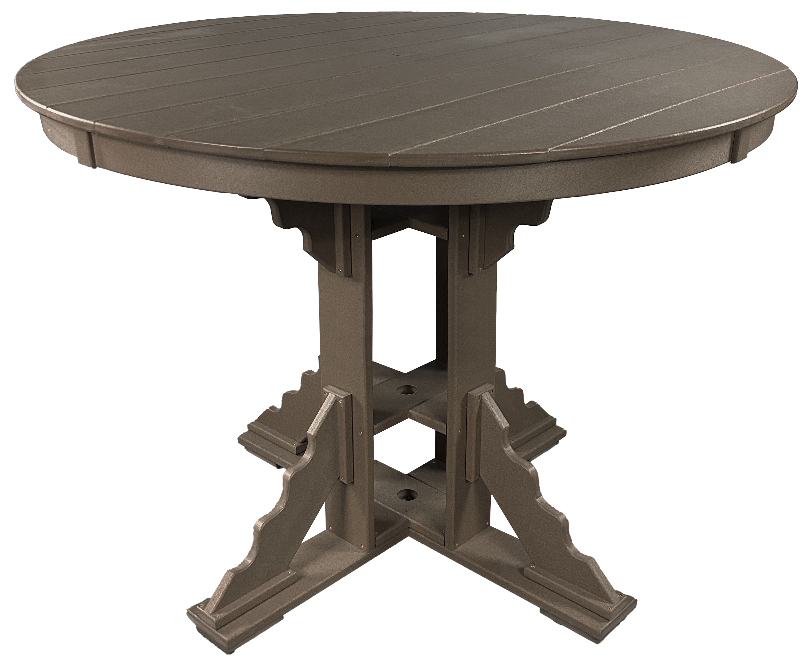 7-Piece 60”rd. Bridgewater Counter Swivels With Built In Cupholders Set