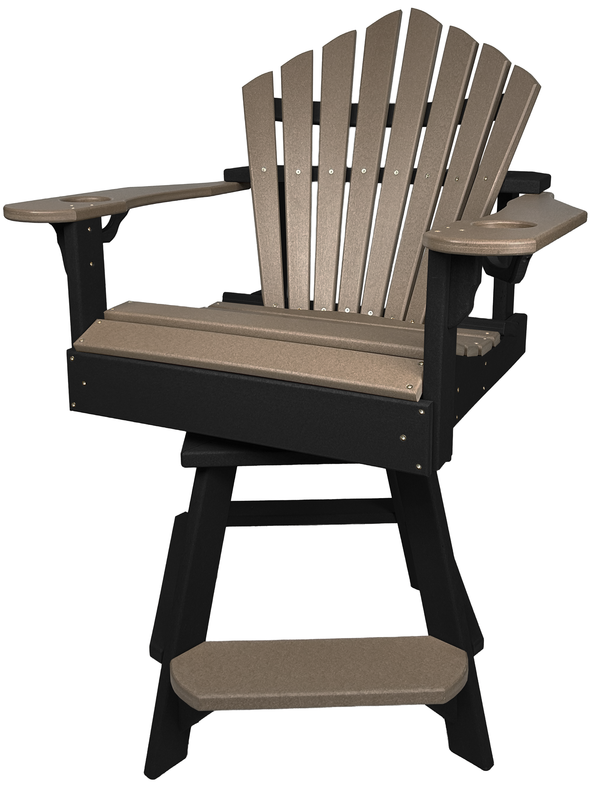 7-Piece 60”rd. Bridgewater Counter Swivels With Built In Cupholders Set