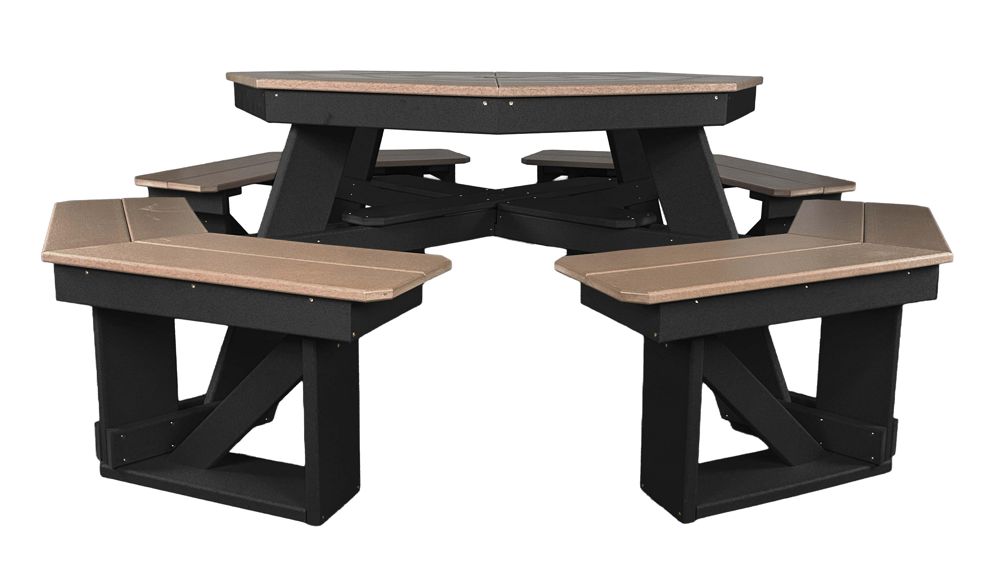 8-Person Hillside Octagon Table With Umbrella Hole & Plug