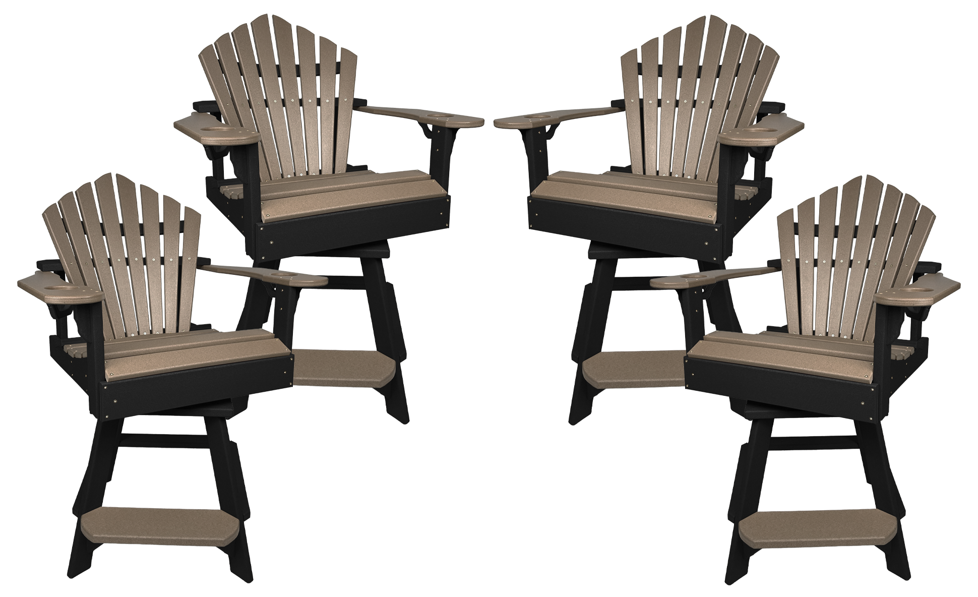 Set of 4 - Bridgewater Swivel Counter Chairs