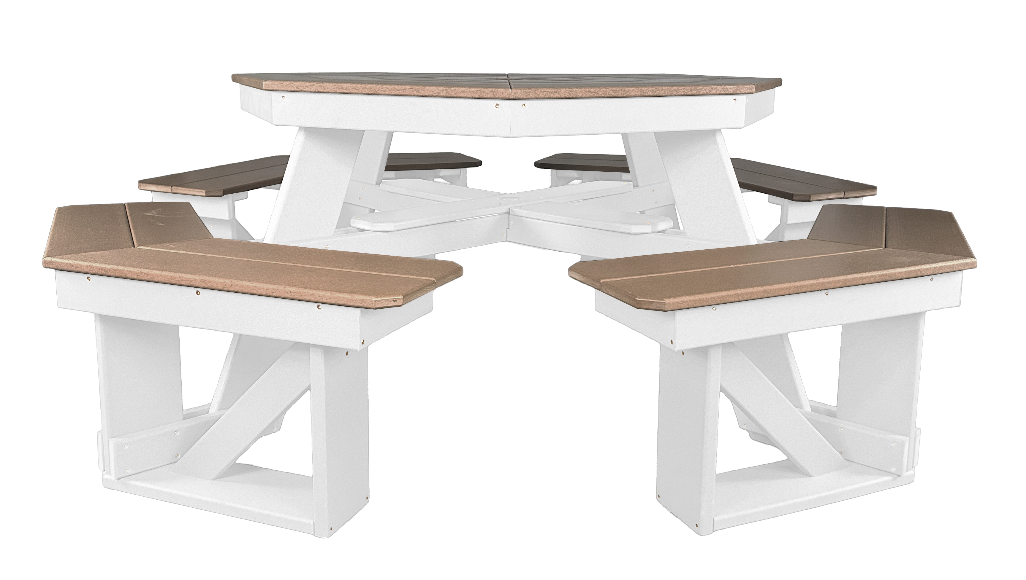8-Person Hillside Octagon Table With Umbrella Hole & Plug