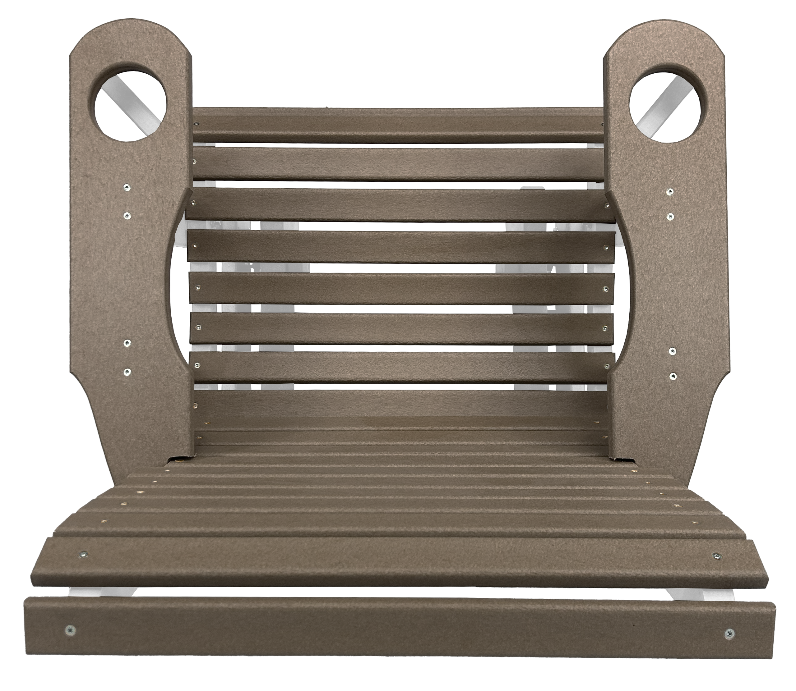 Set of 4 - Rolled Back Single Gliders With Built In Cup Holders