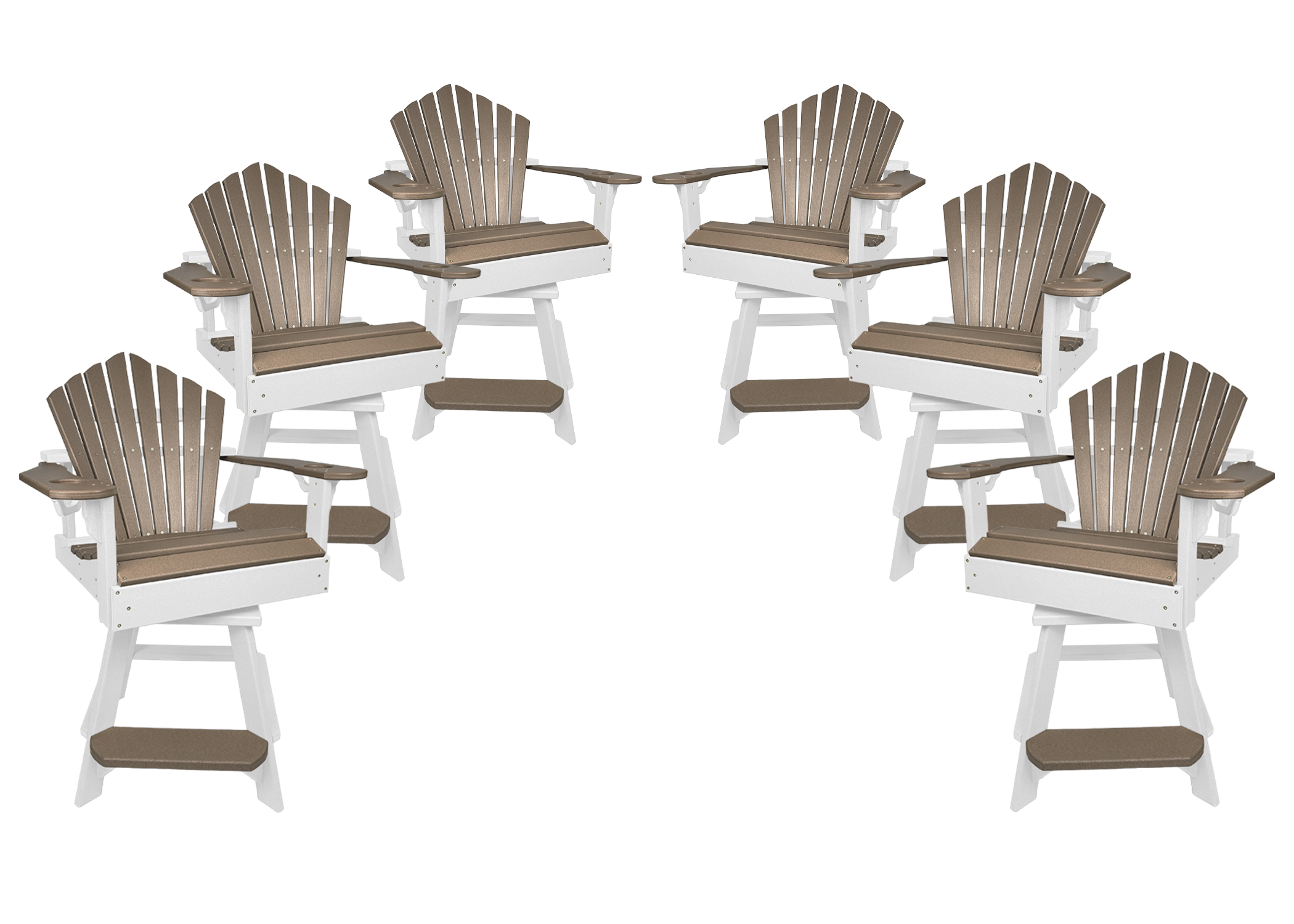 Set of 6 - Bridgewater Swivel Counter Chairs