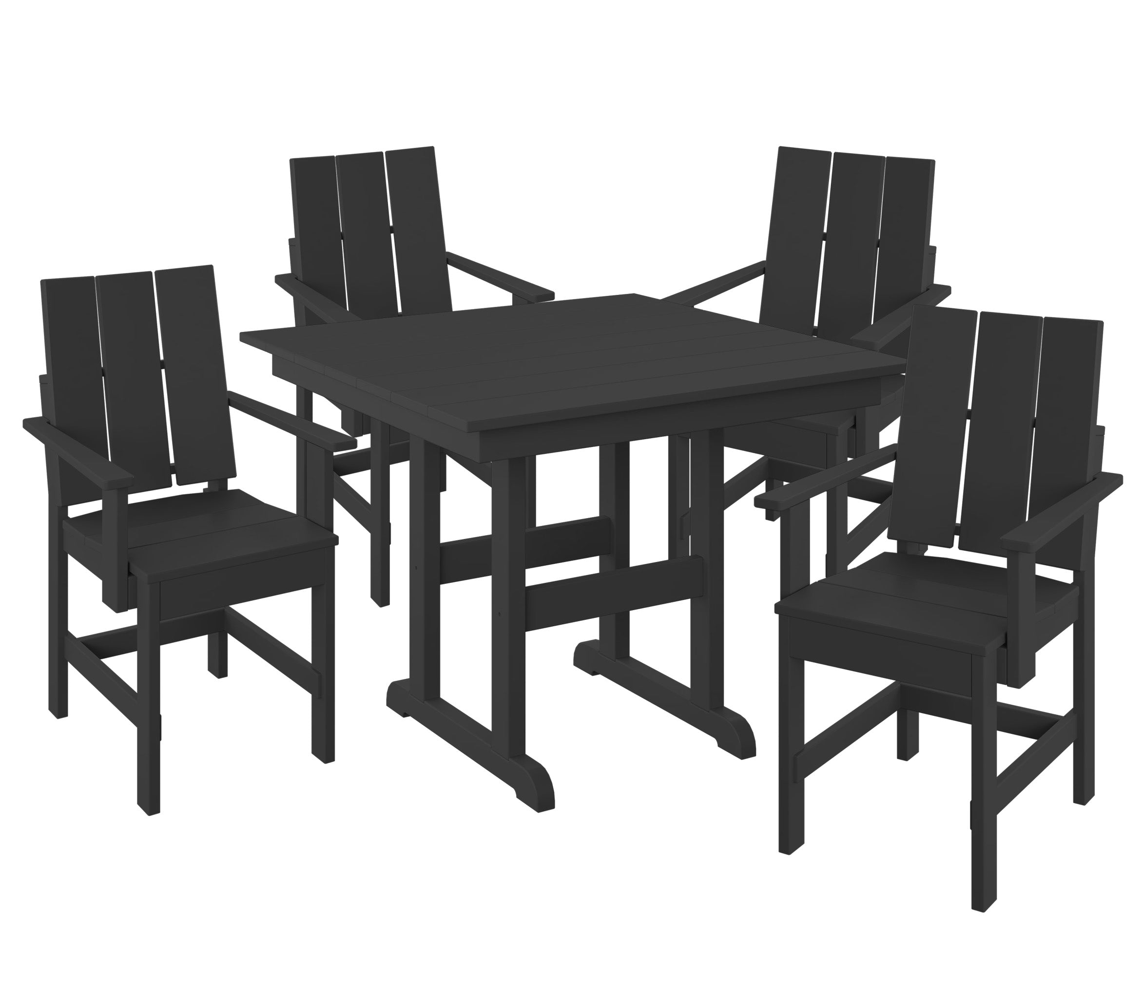 5-Piece Modern Adirondack Dining Set