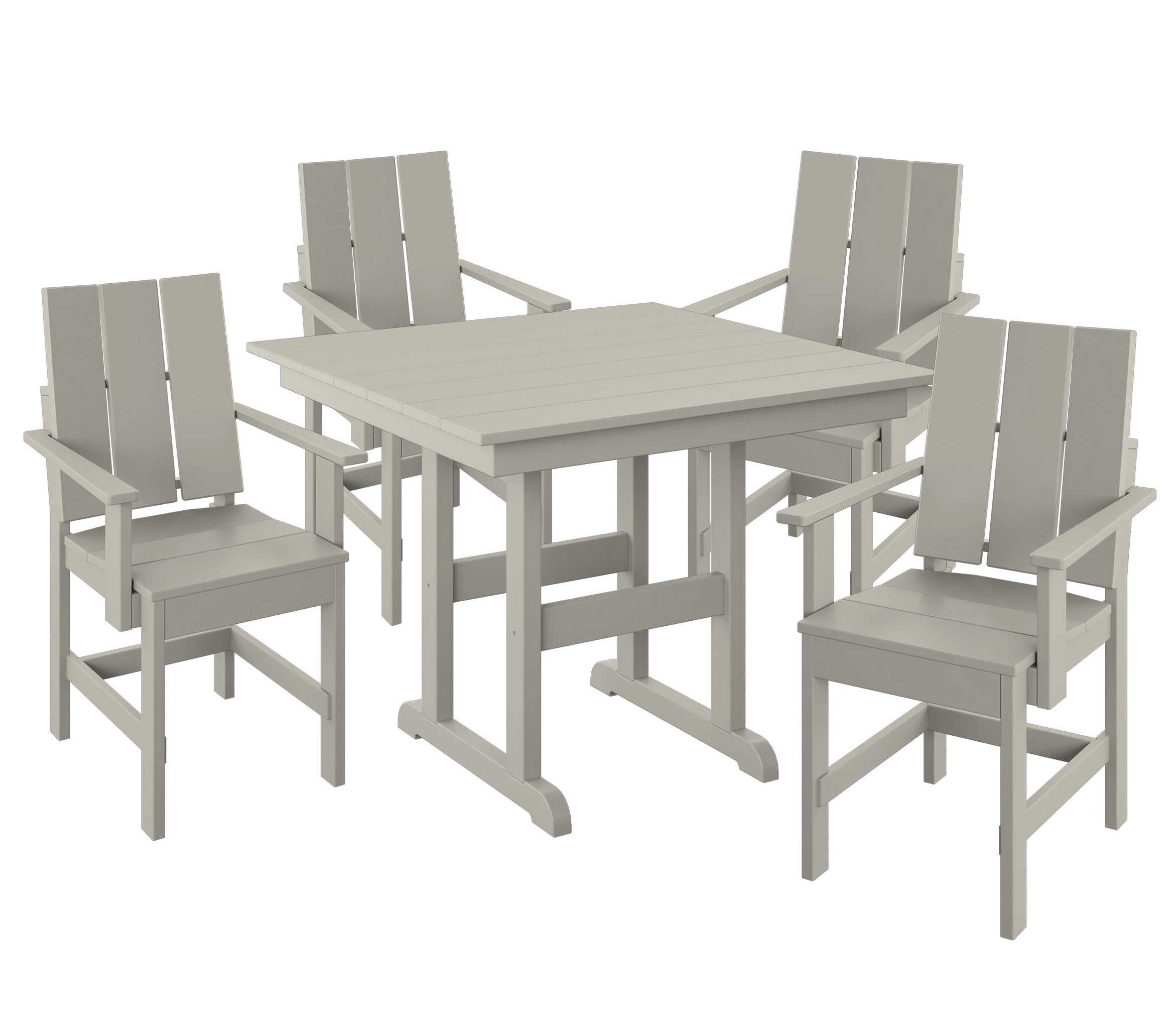 5-Piece Modern Adirondack Dining Set