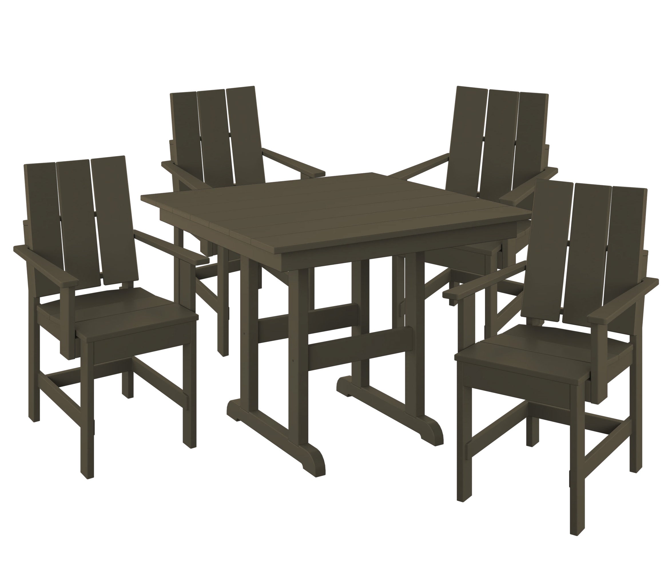 5-Piece Modern Adirondack Dining Set