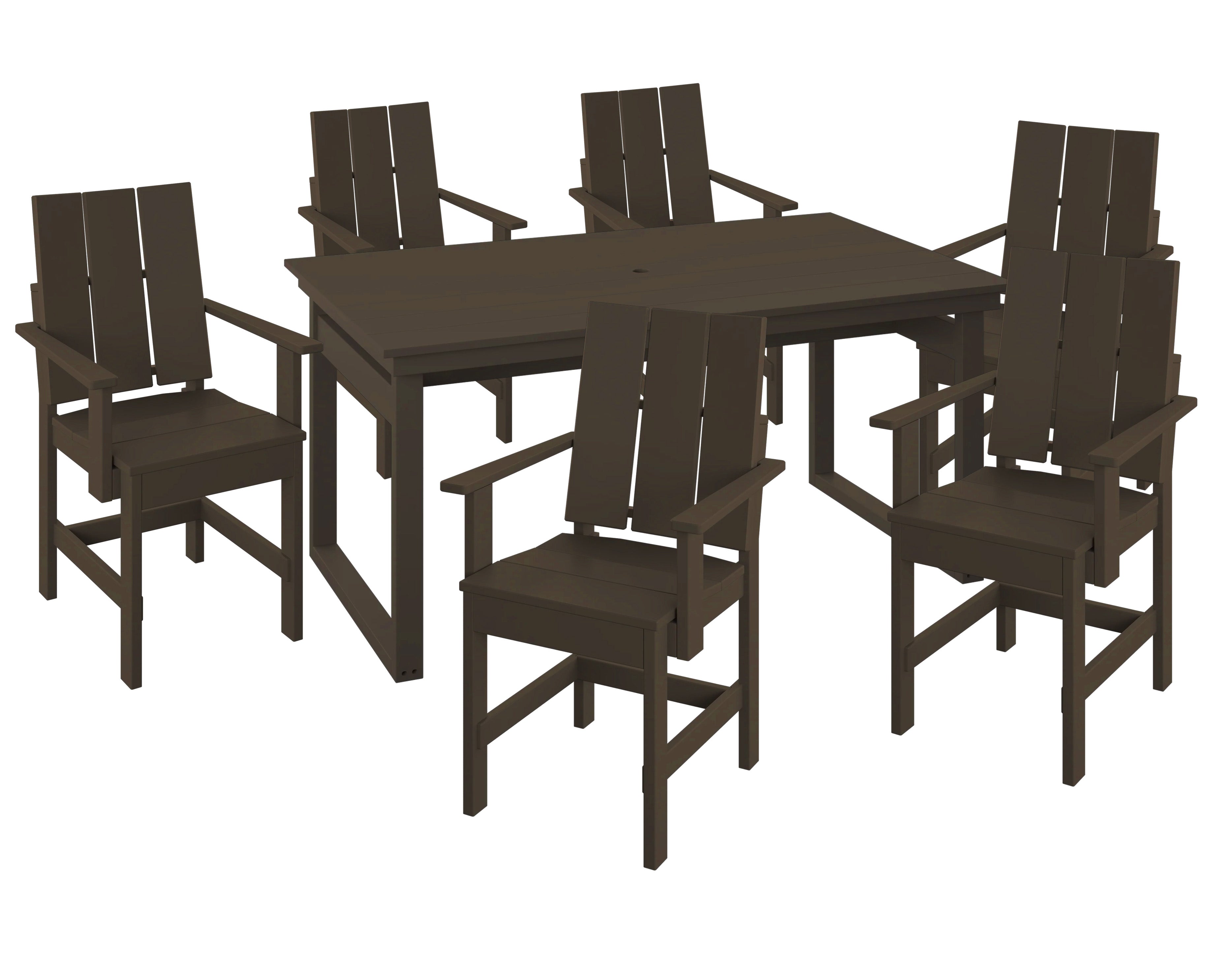 7-Piece Modern Adirondack Dining Set