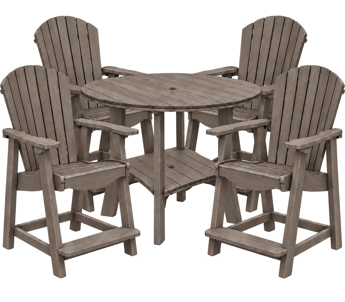 5-Piece Harmony Adirondack Counter Table Set