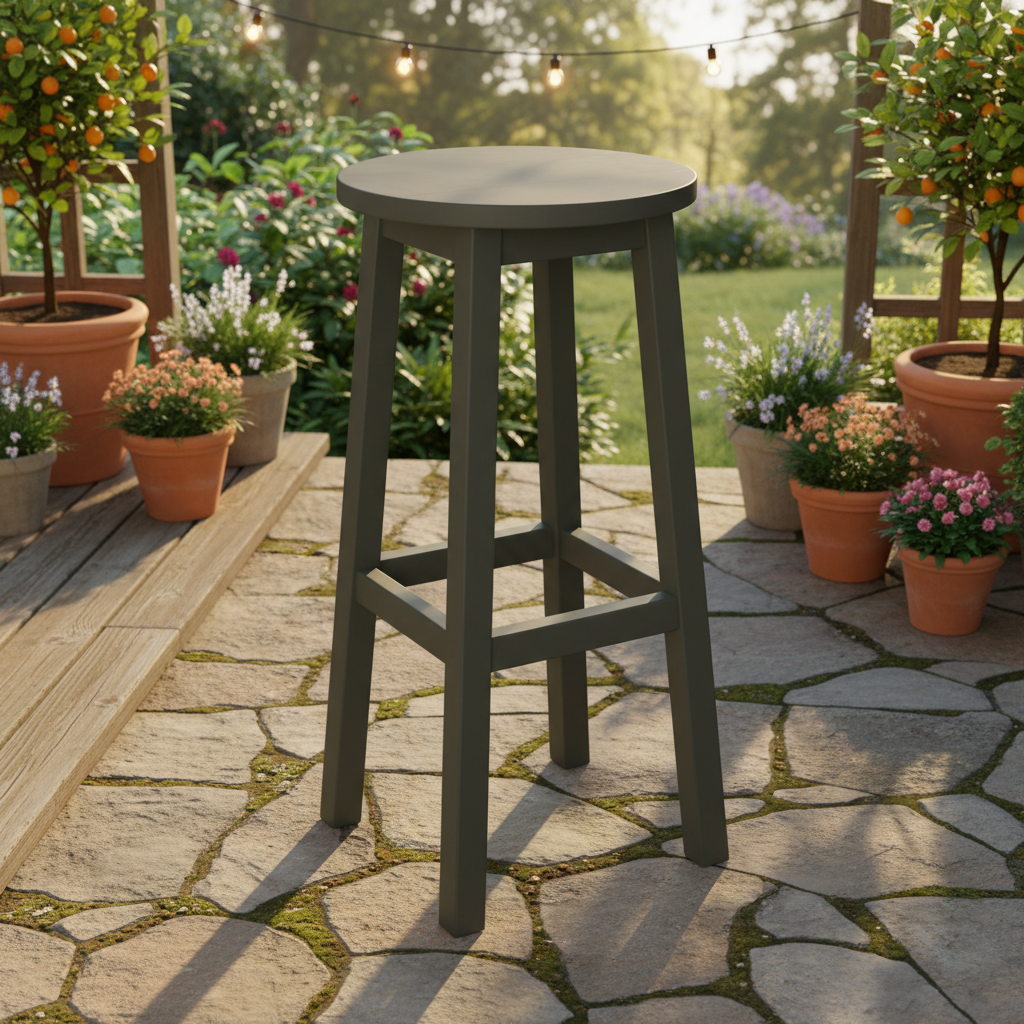 DuraWeather Poly ROUND BAR STOOL