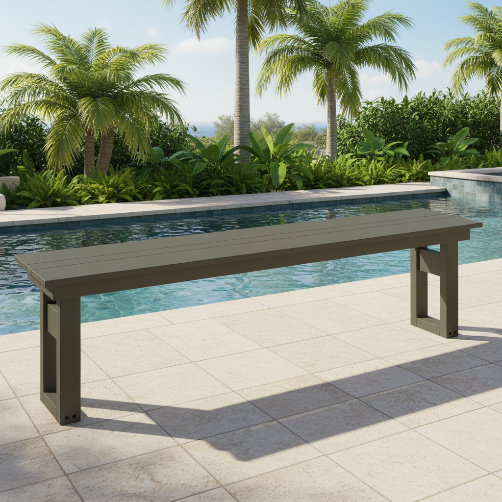 DuraWeather Poly MODERN 64 DINING BENCH