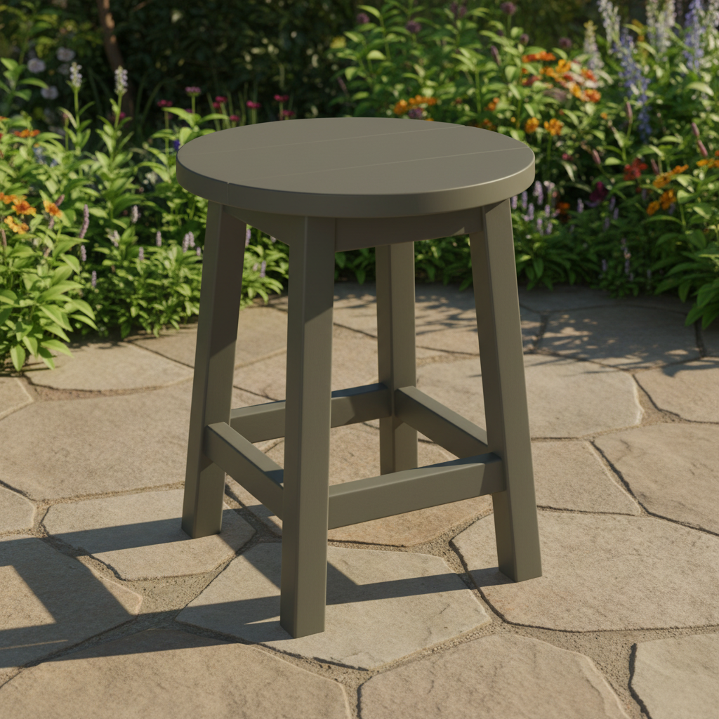 DuraWeather Poly ROUND BAR STOOL
