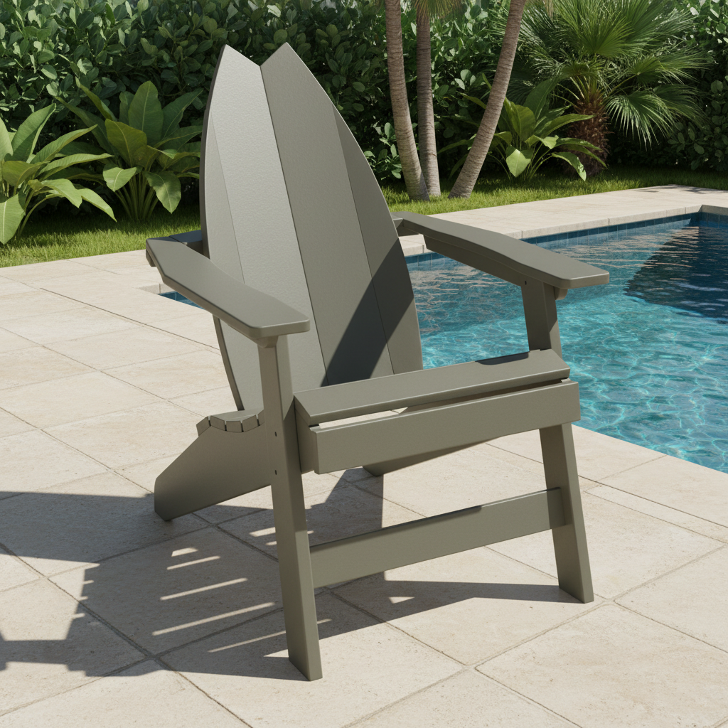 DuraWeather Poly SURFBOARD ADIRONDACK-TAIL CHAIR