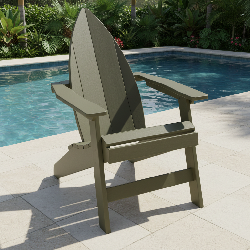 DuraWeather Poly SURFBOARD ADIRONDACK-NOSE CHAIR