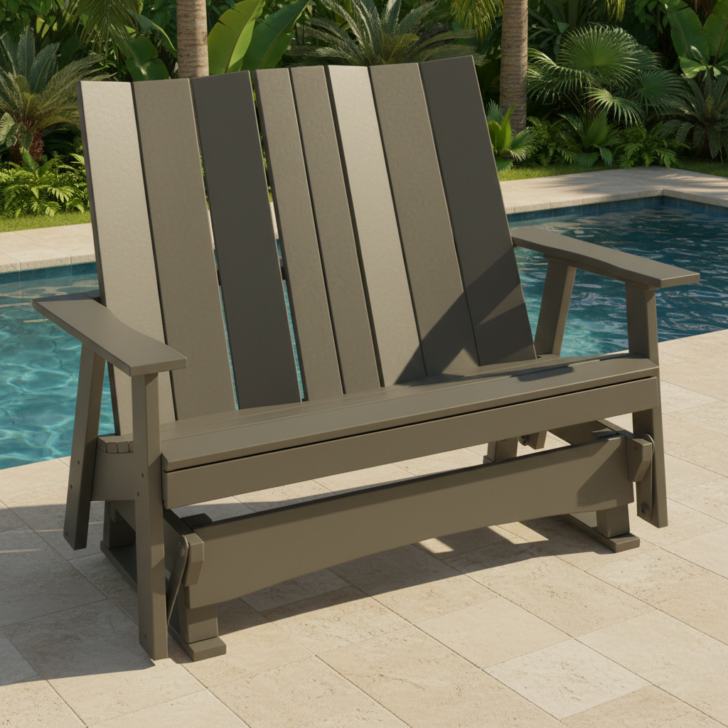 DuraWeather Poly MODERN 4 GLIDER BENCH