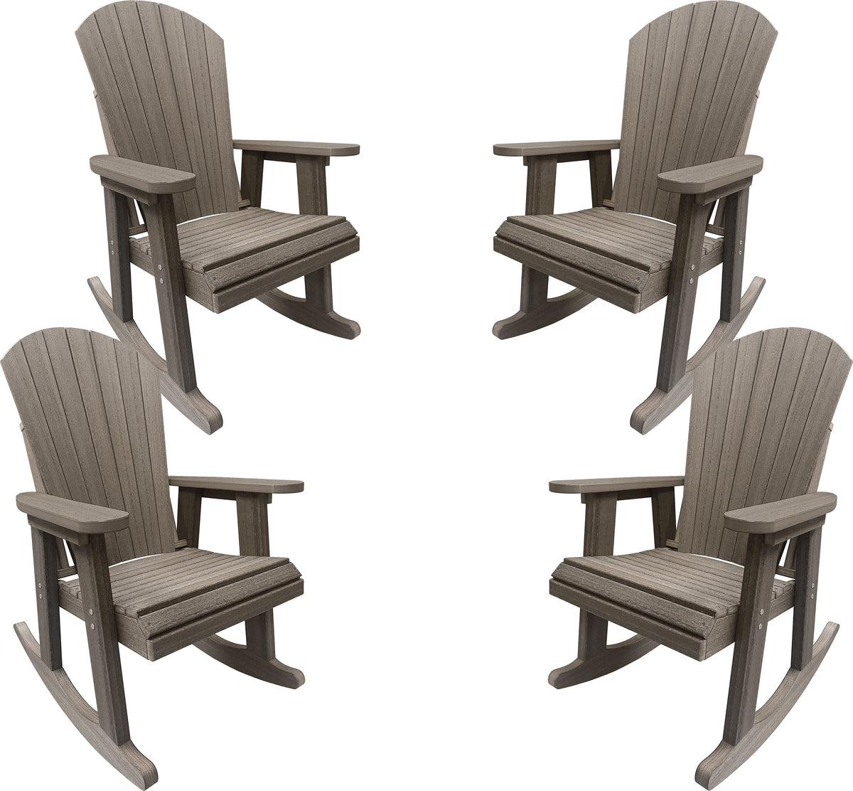 Set of 4 Adirondack Porch Rockers Lakeside Collection