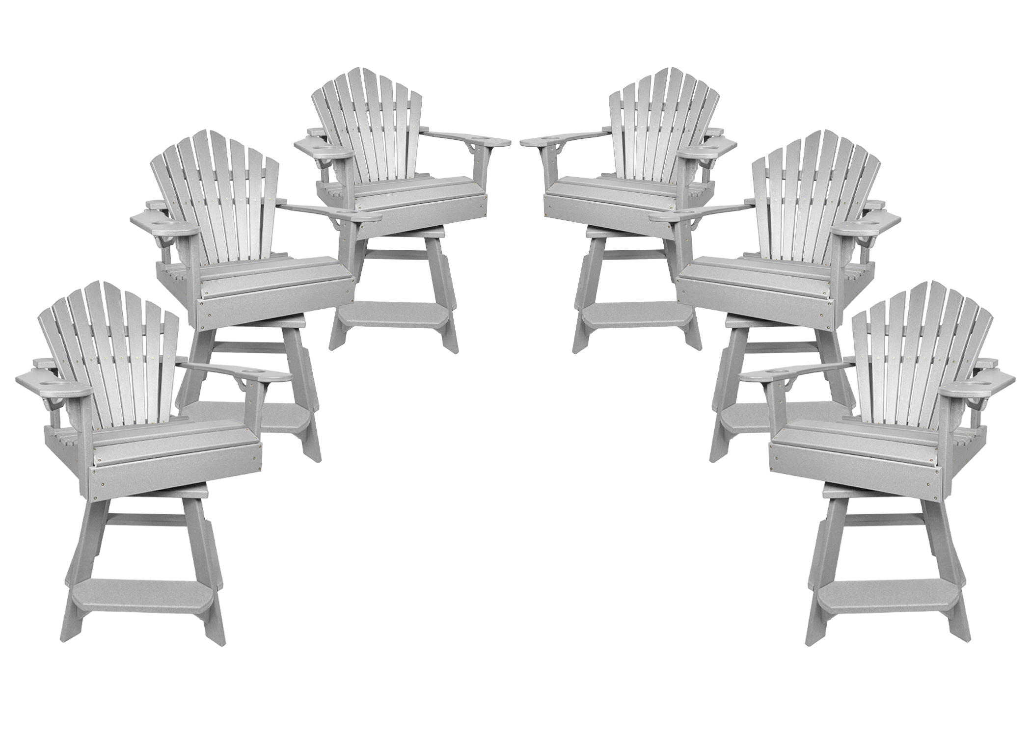 Set of 6 - Bridgewater Swivel Counter Chairs