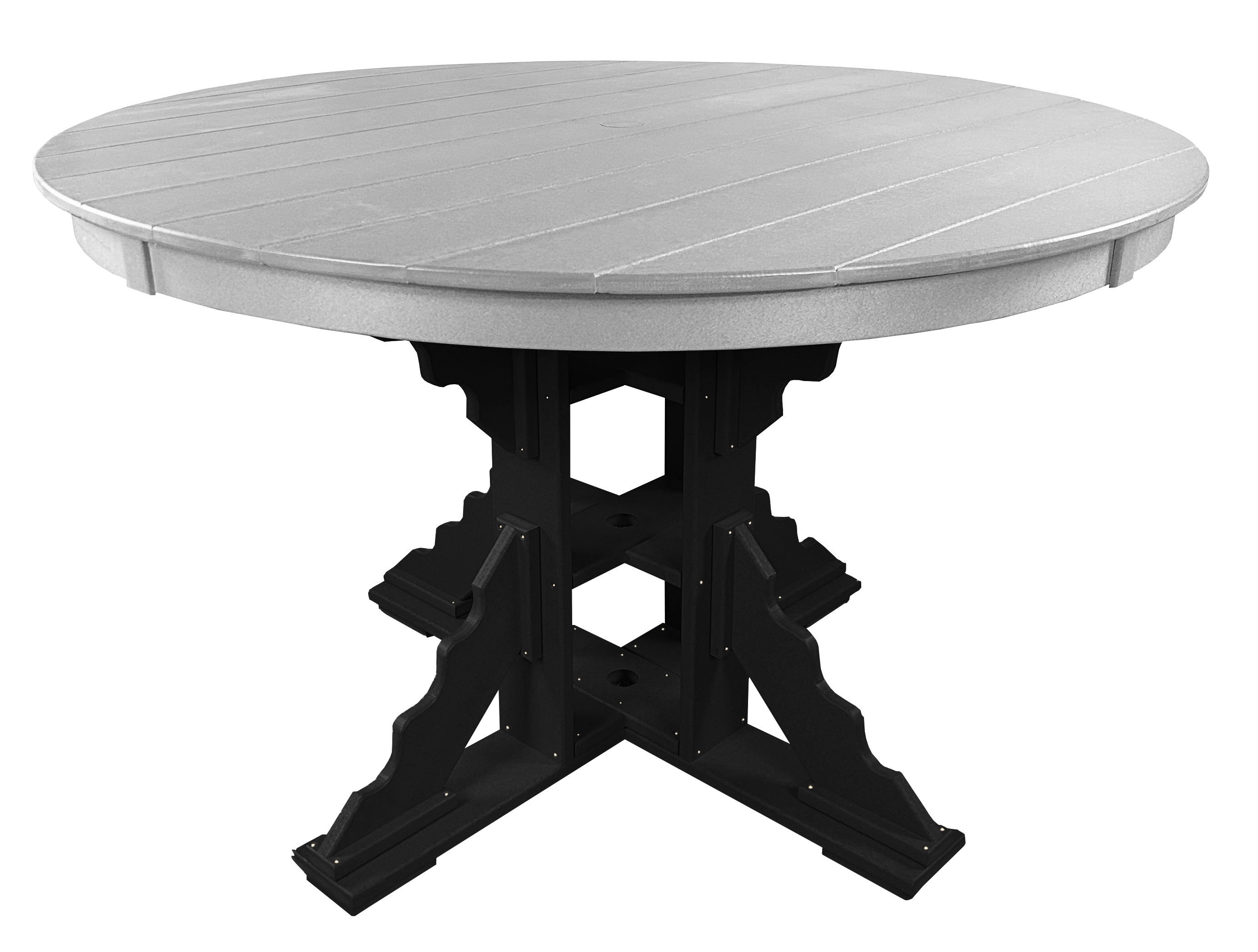 7-Piece 60”rd. Bridgewater Dining Set With Built In Cupholders