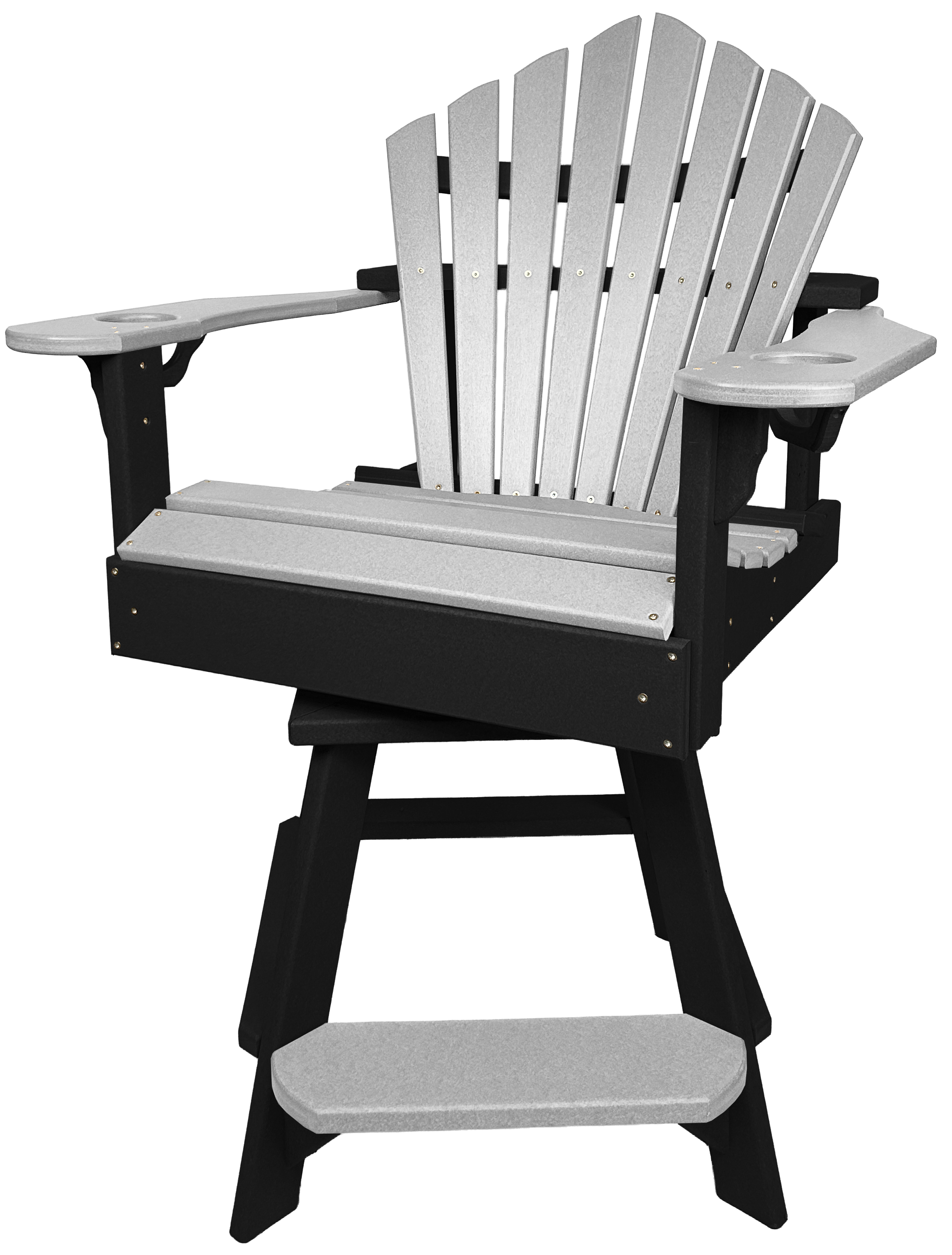7-Piece 60”rd. Bridgewater Counter Swivels With Built In Cupholders Set