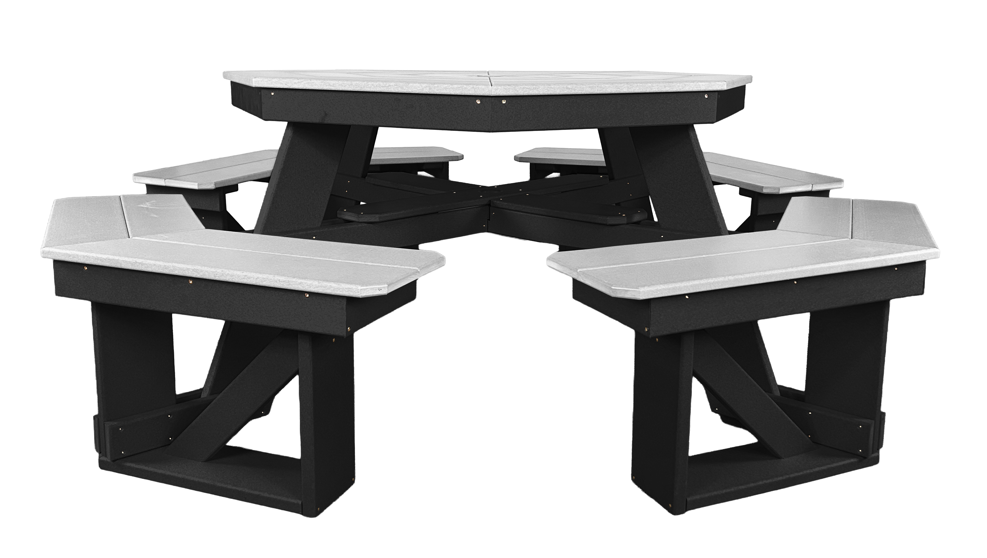 8-Person Hillside Octagon Table With Umbrella Hole & Plug