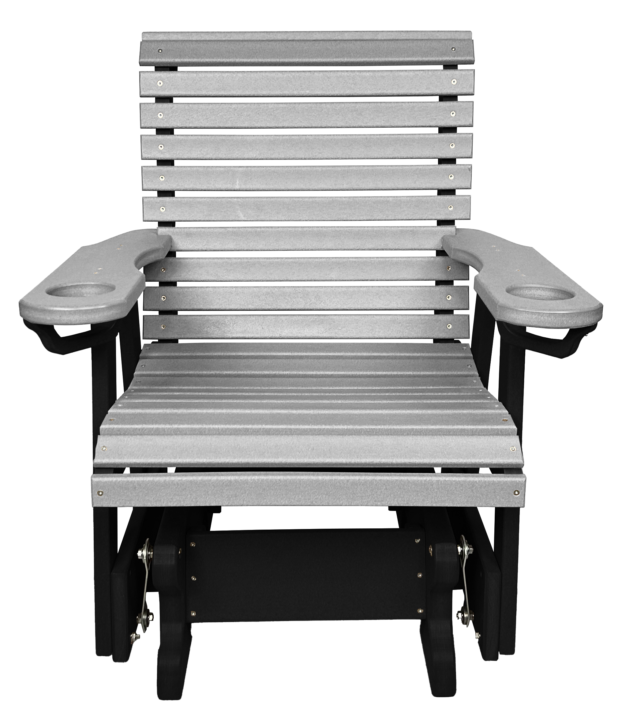 Set of 6 - Rolled Back Single Gliders With Built In Cup Holders