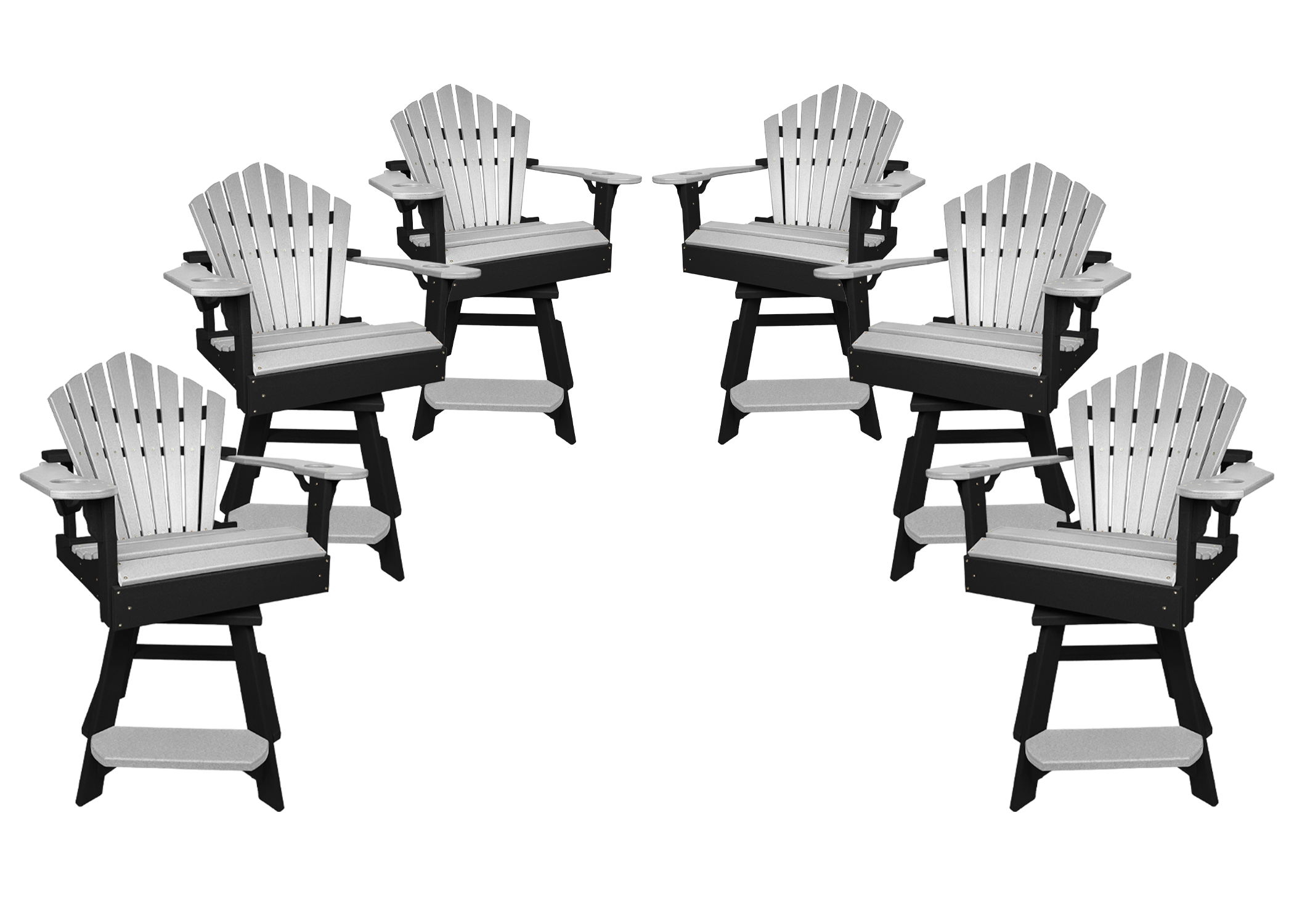 Set of 6 - Bridgewater Swivel Counter Chairs
